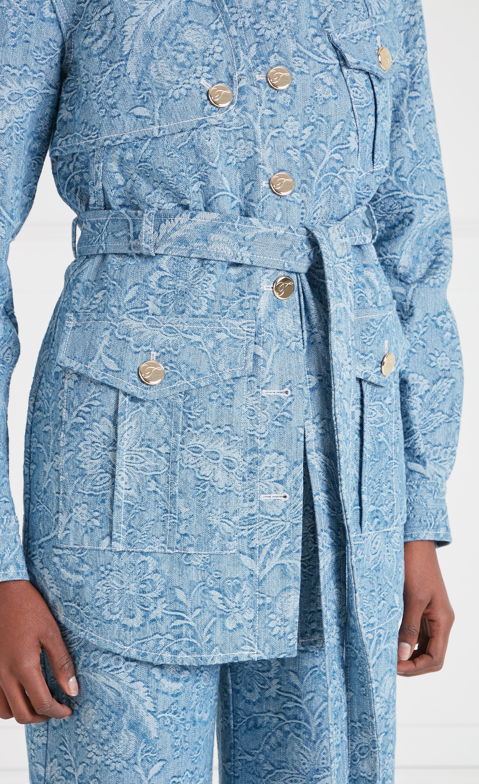 Francis Denim Shirt Jacket - Washed Blue - Image 5