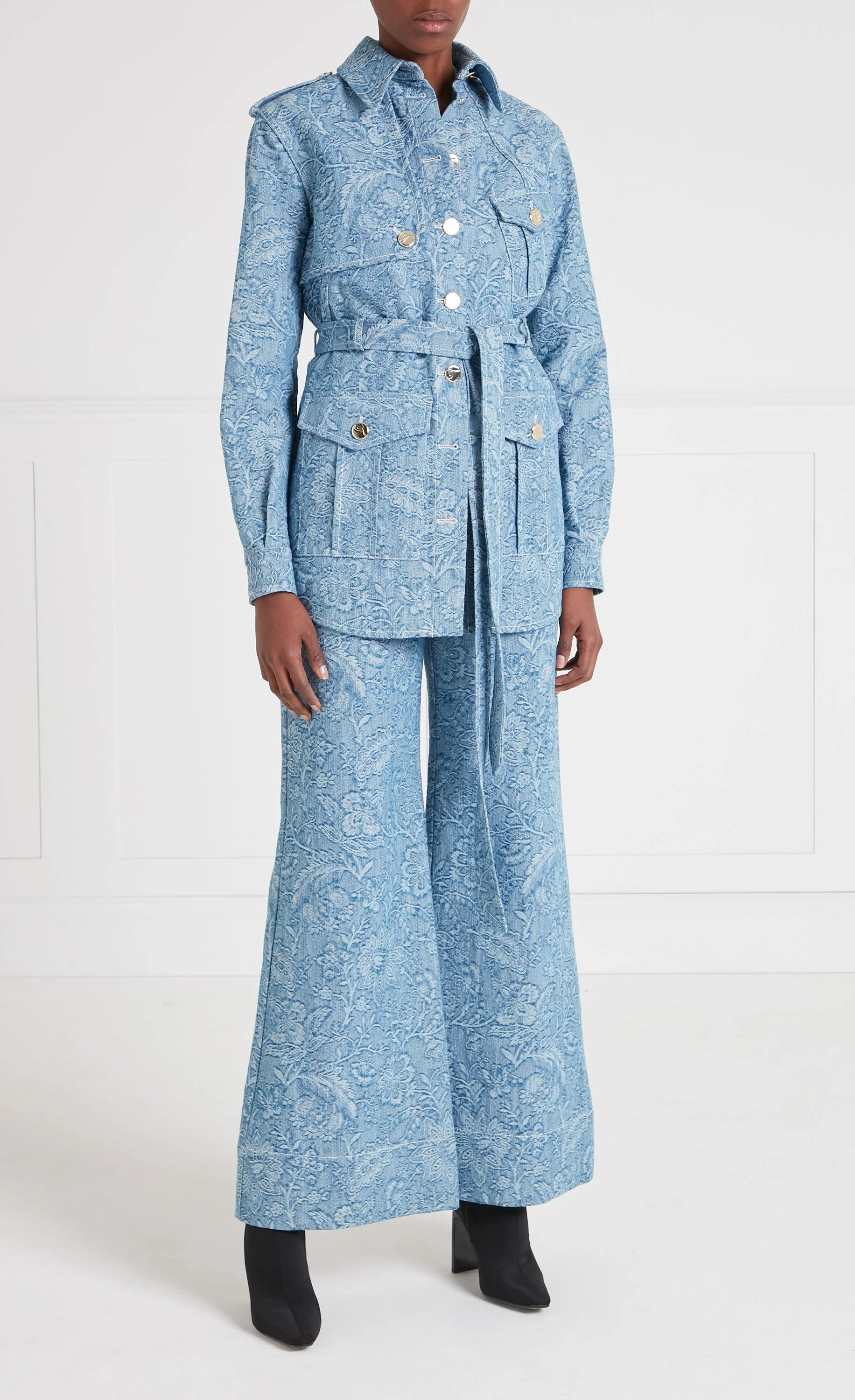Francis Denim Shirt Jacket - Washed Blue - Image 6