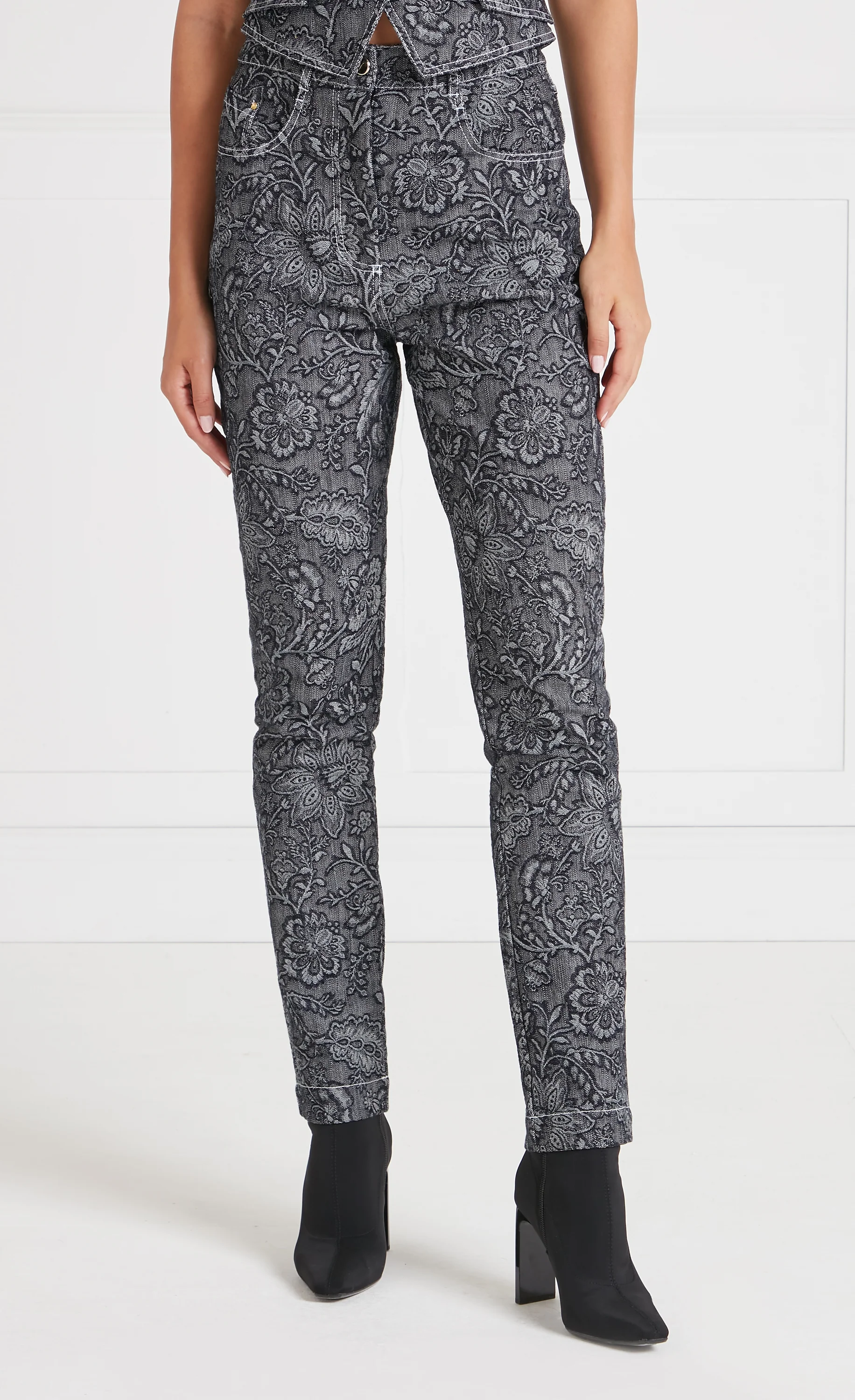 Francis Denim Trousers - Washed Black - Image 2