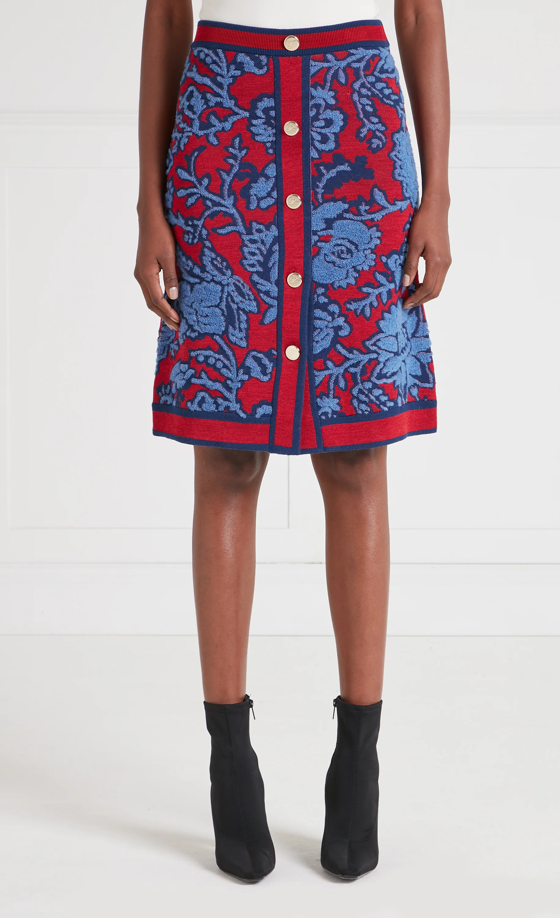 Francis Knit Skirt - Harbour Blue - Image 3