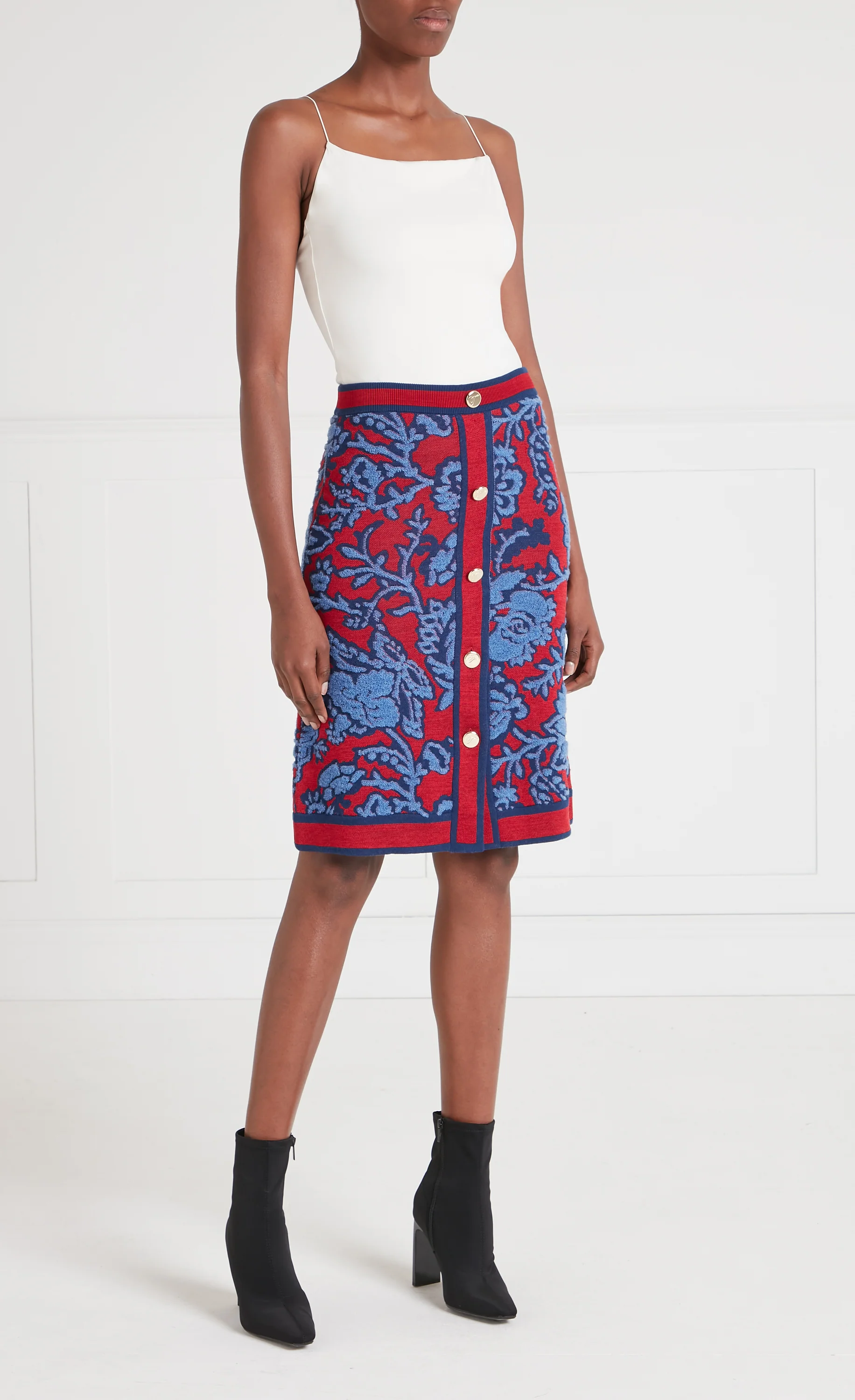 Francis Knit Skirt - Harbour Blue - Image 5