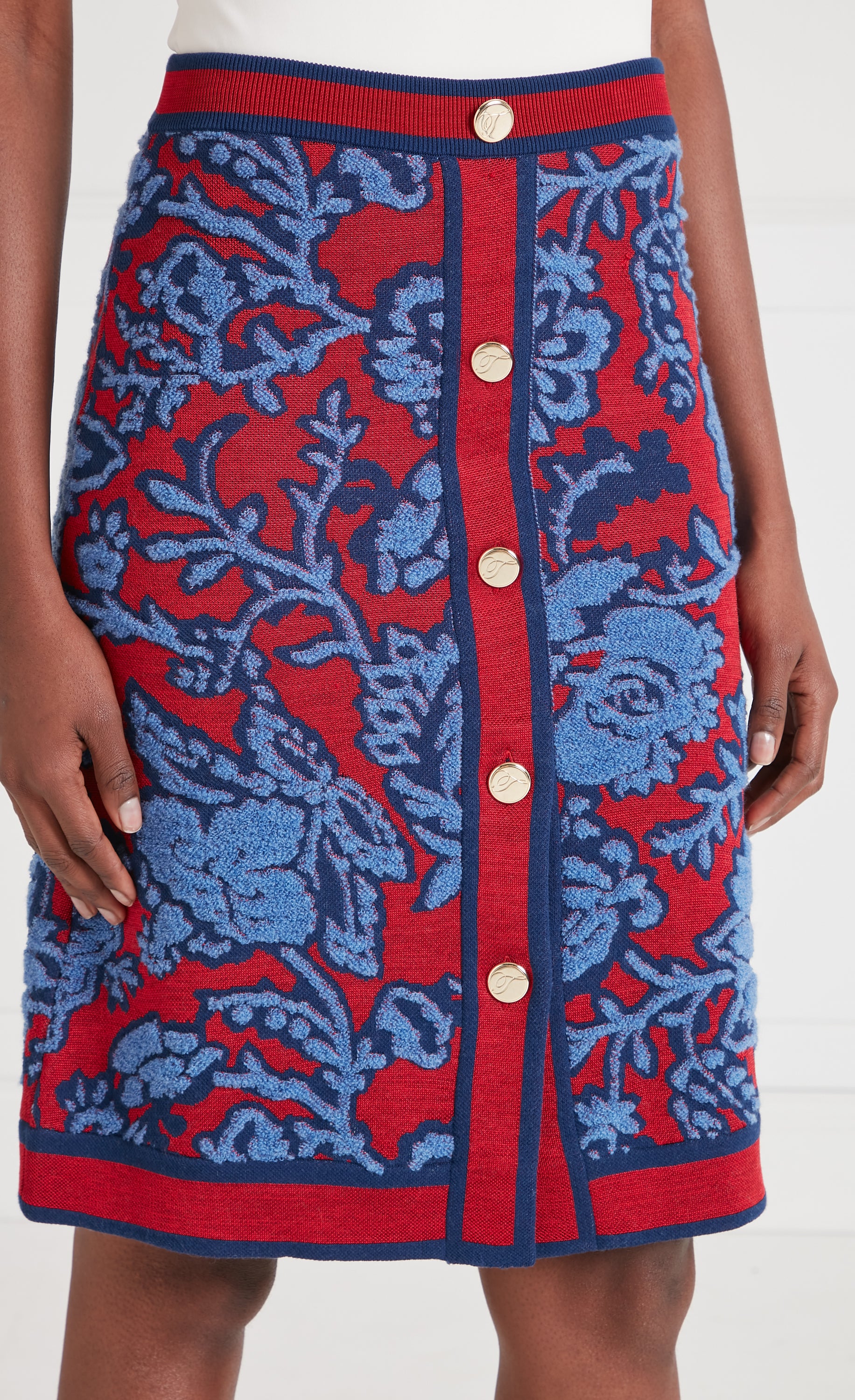 Francis Knit Skirt - Harbour Blue - Image 6