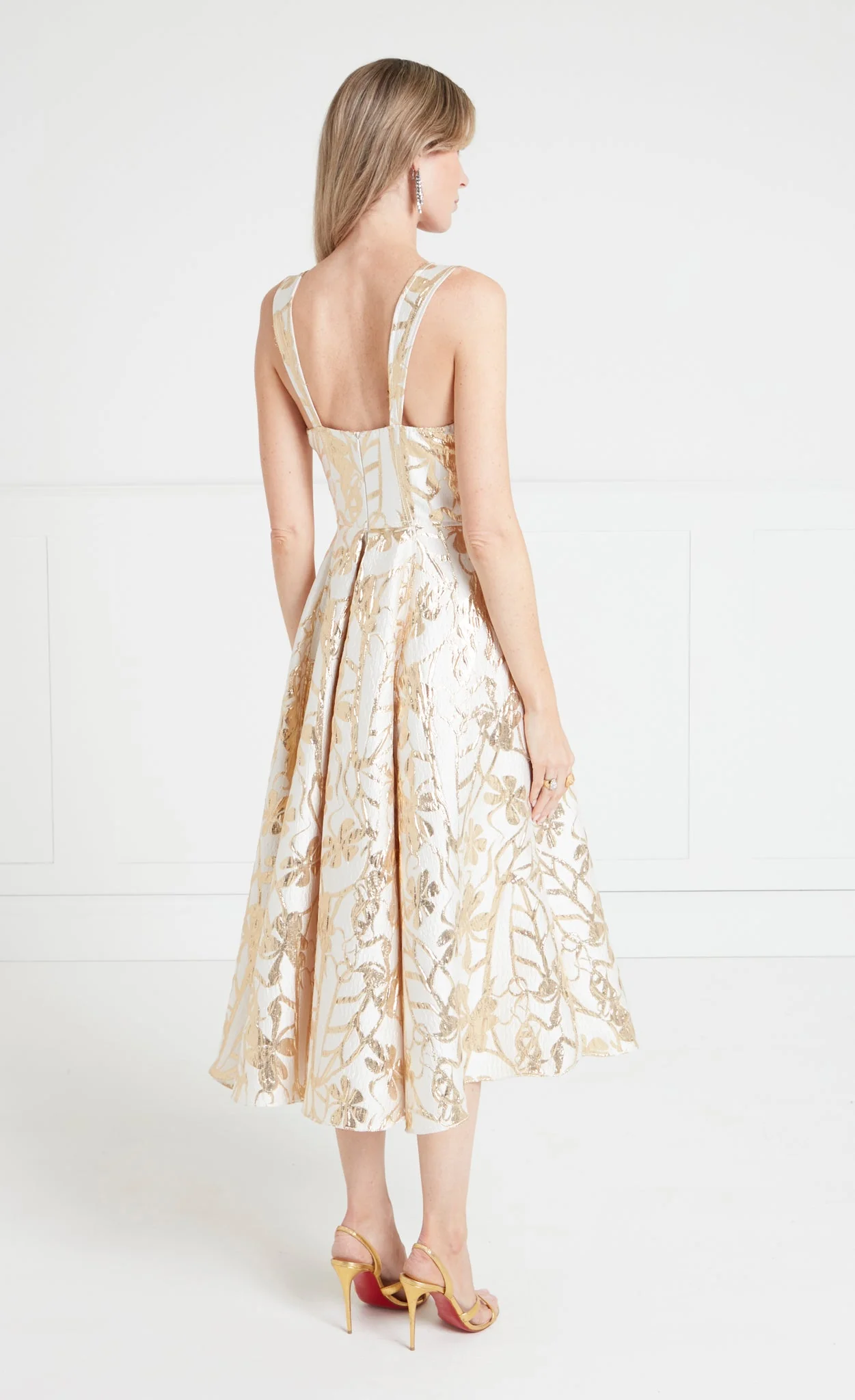 Frankel Strappy Dress - Liquid Gold - Image 4