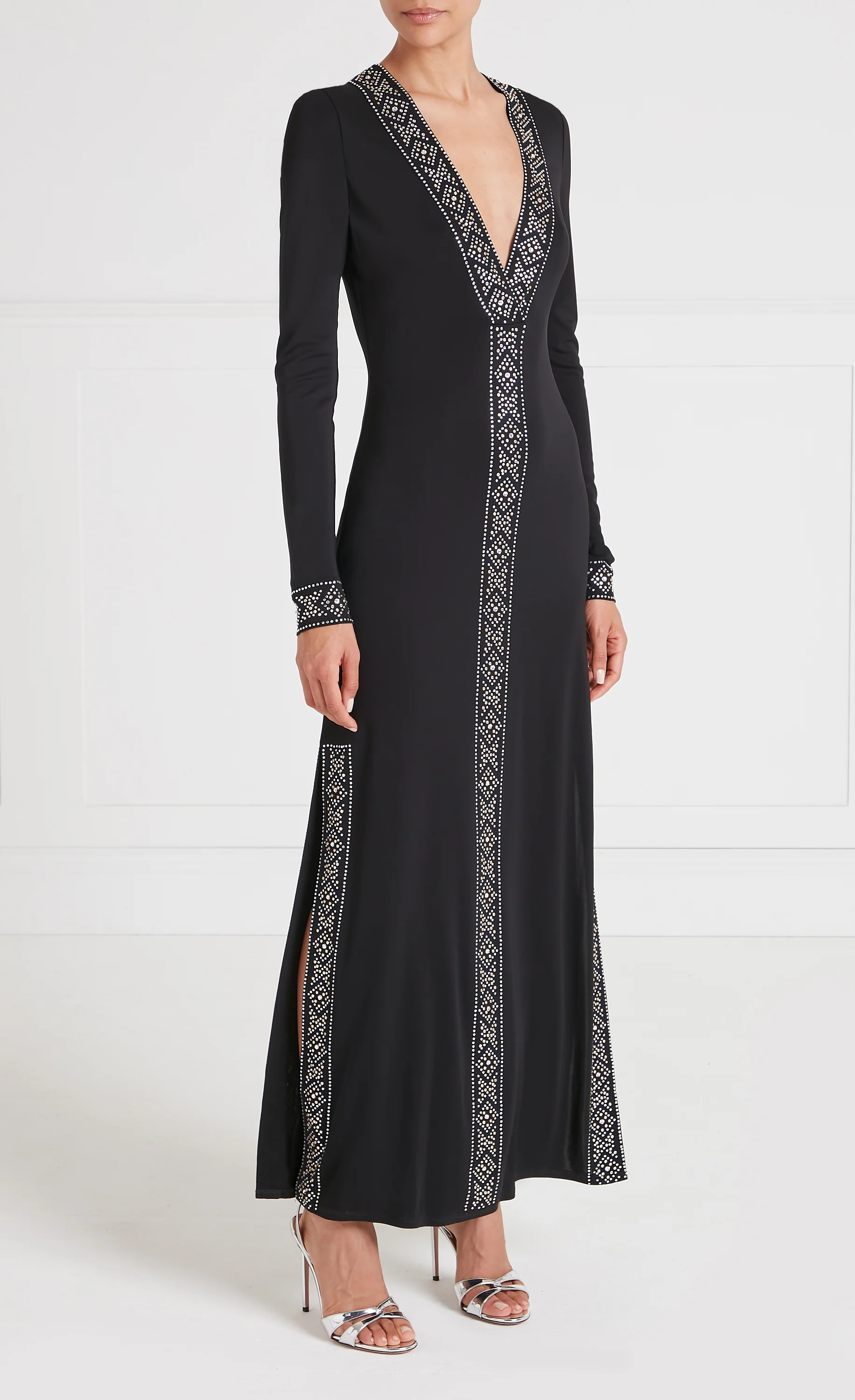 Gallantry V Neck Dress - Black - Image 3