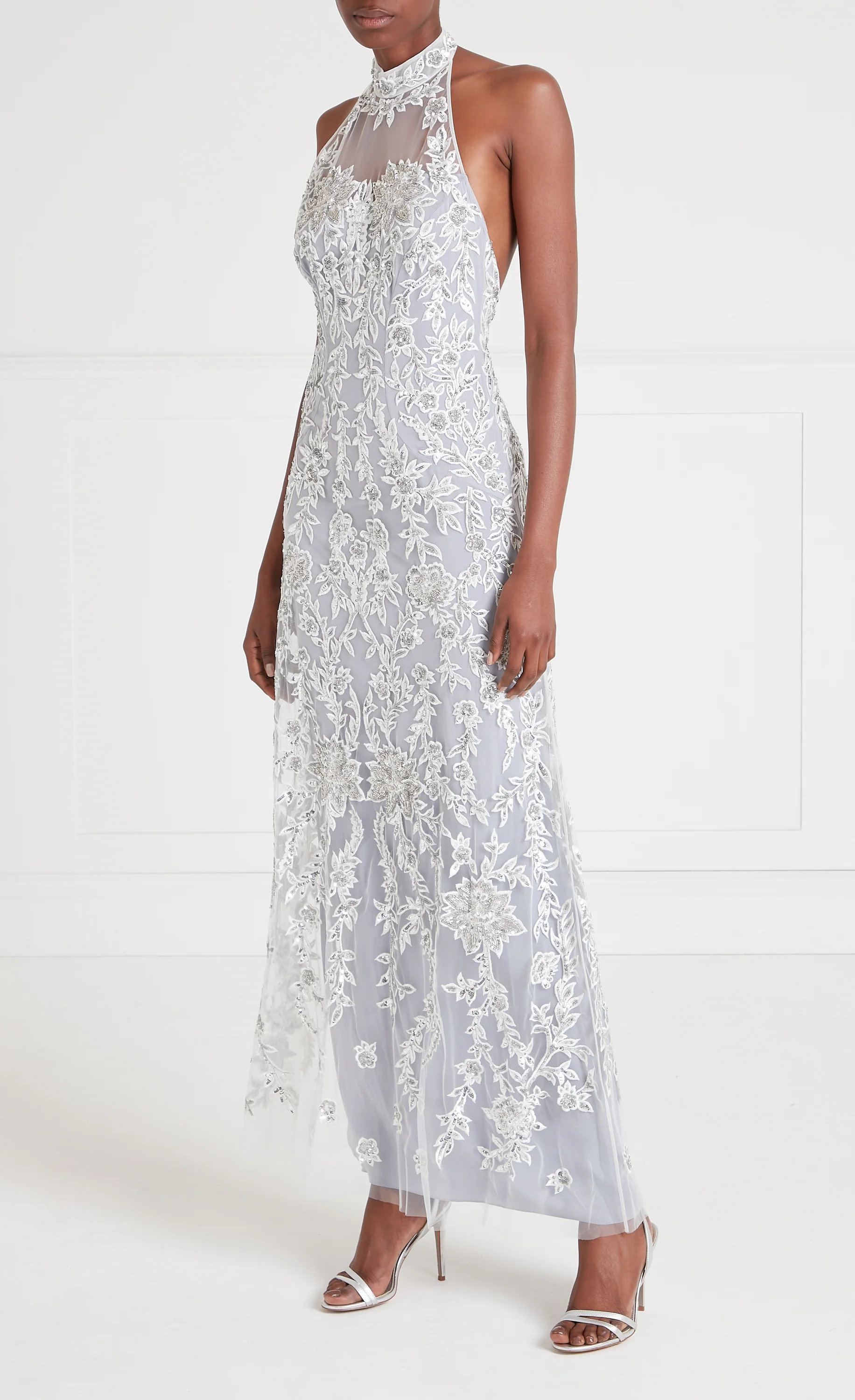 Genevieve Halter Gown - Silver - Image 3