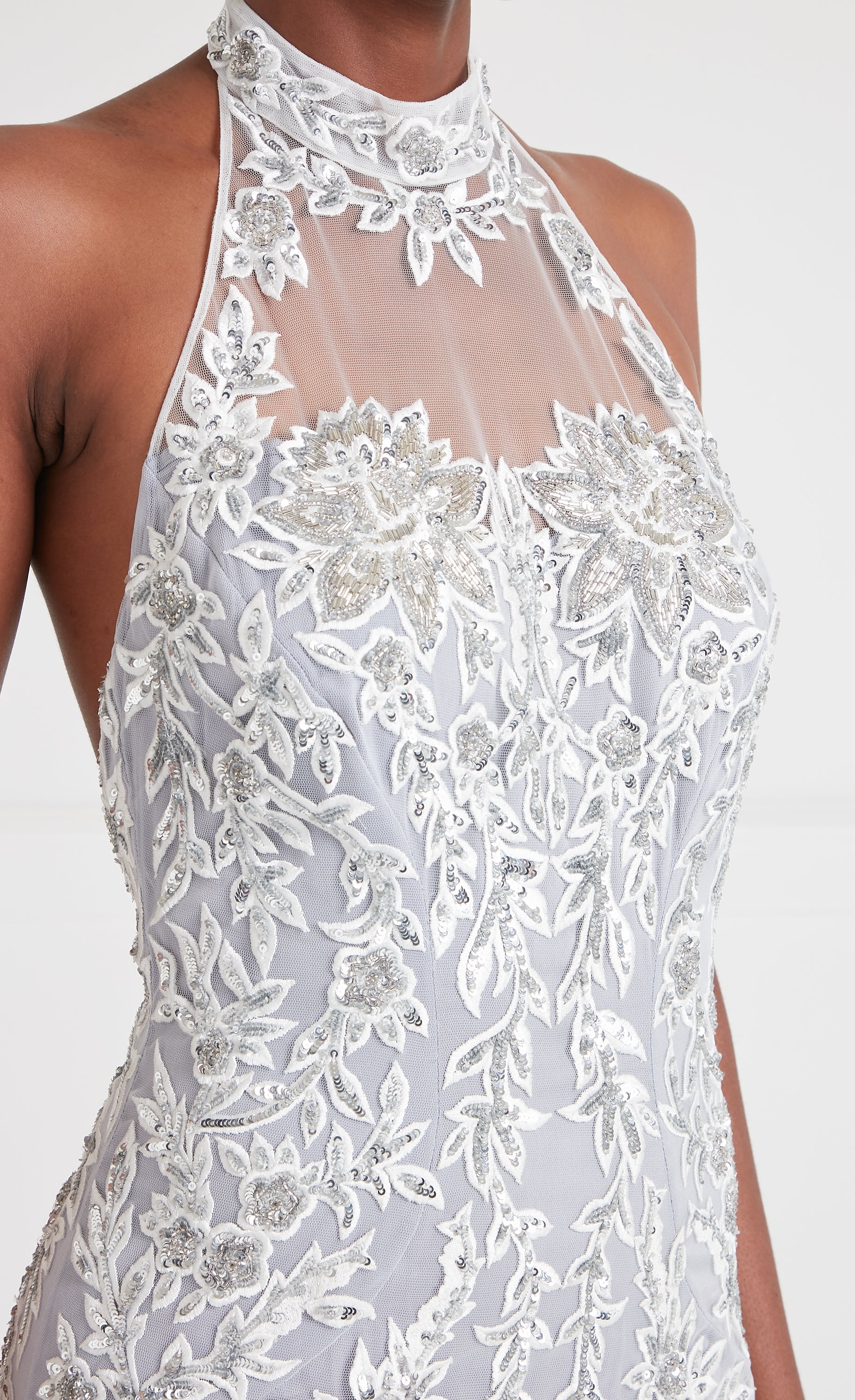 Genevieve Halter Gown - Silver - Image 5