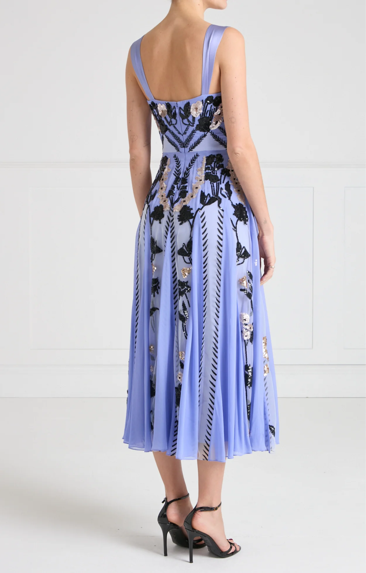Gilded Strappy Dress - Lavender Blue - Image 4
