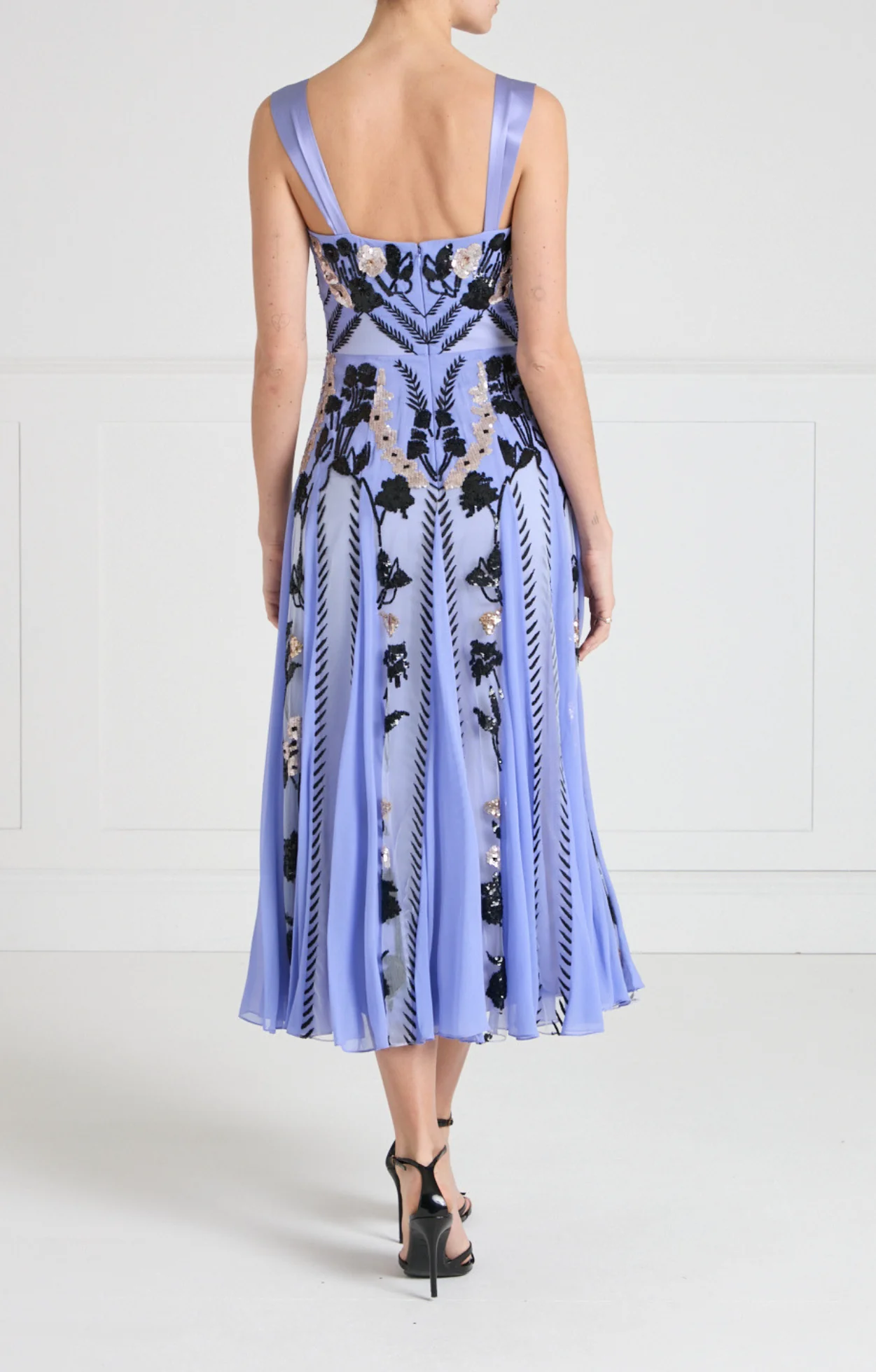 Gilded Strappy Dress - Lavender Blue - Image 5