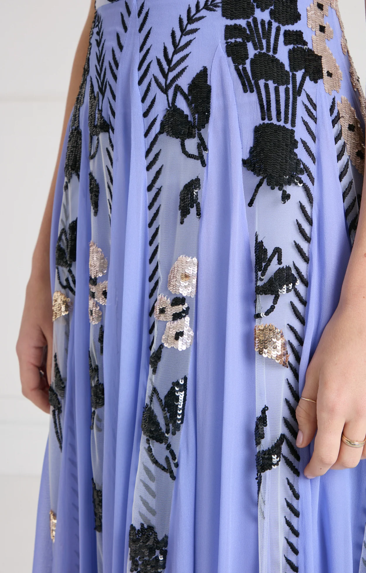 Gilded Strappy Dress - Lavender Blue - Image 7