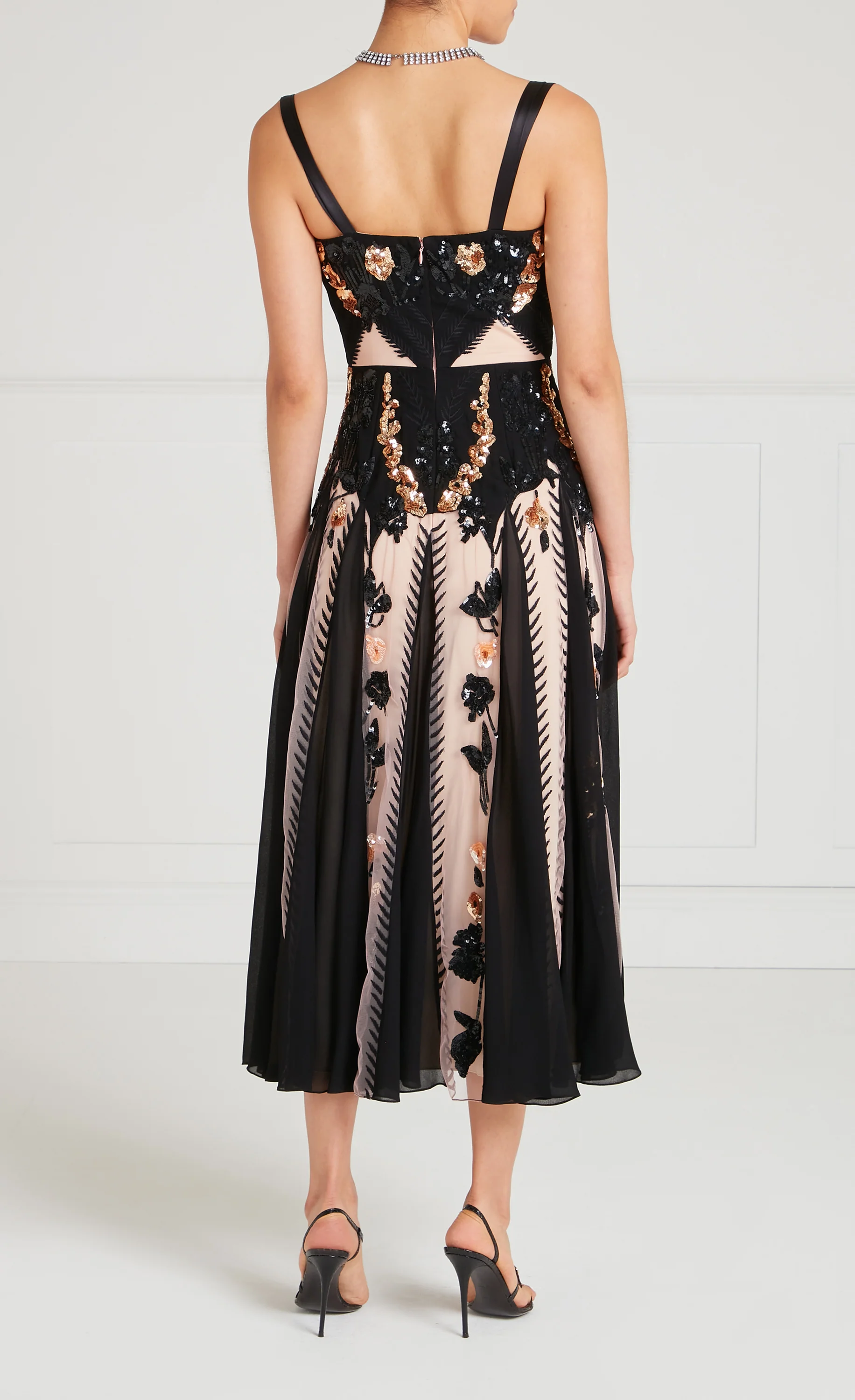 Gilded Strappy Dress - Almond - Image 4