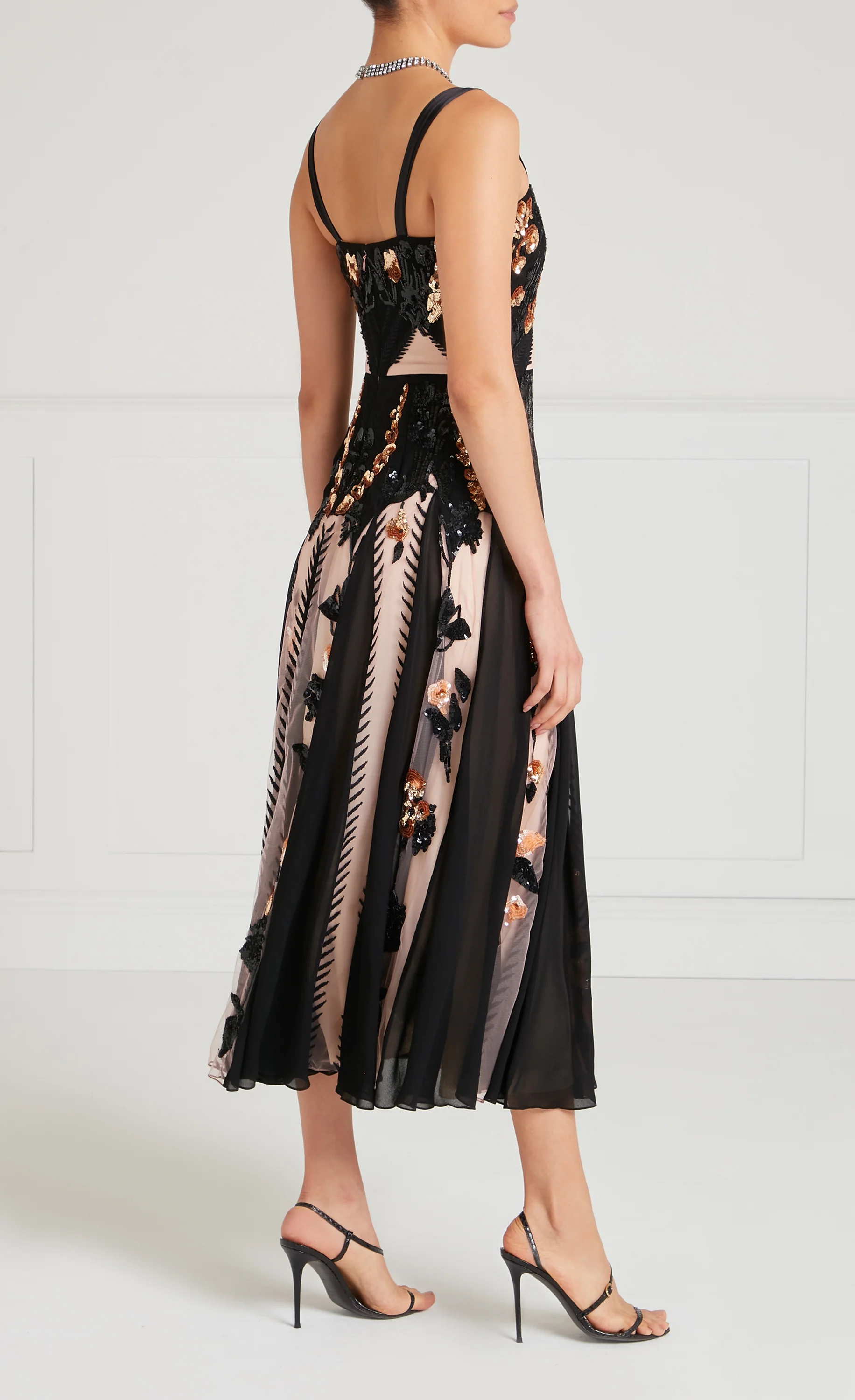 Gilded Strappy Dress - Almond - Image 5