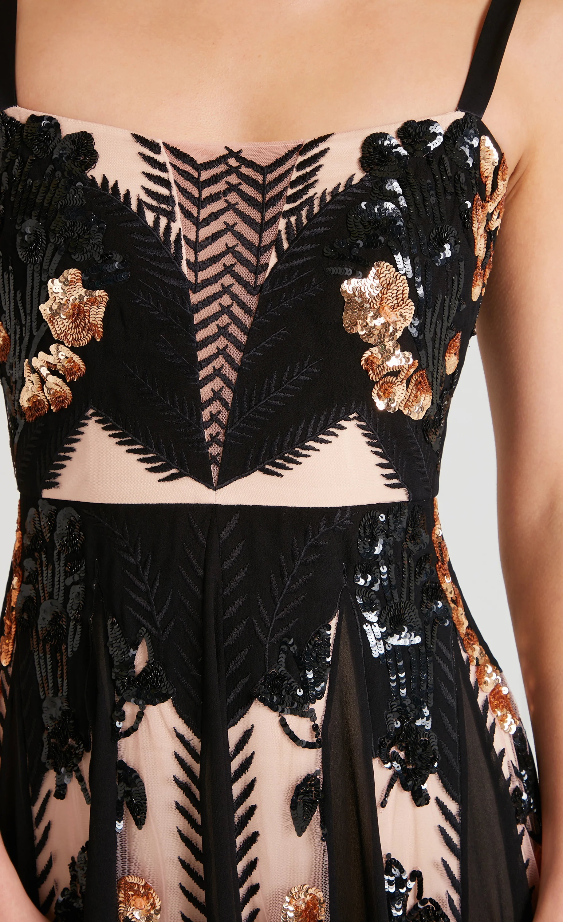 Gilded Strappy Dress - Almond - Image 6