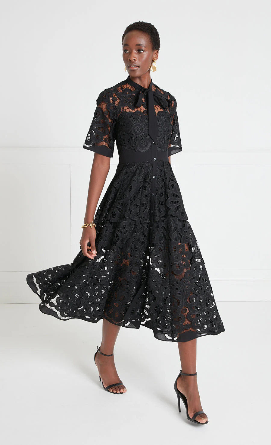 Guinevere Shirt Dress - Black - Image 3