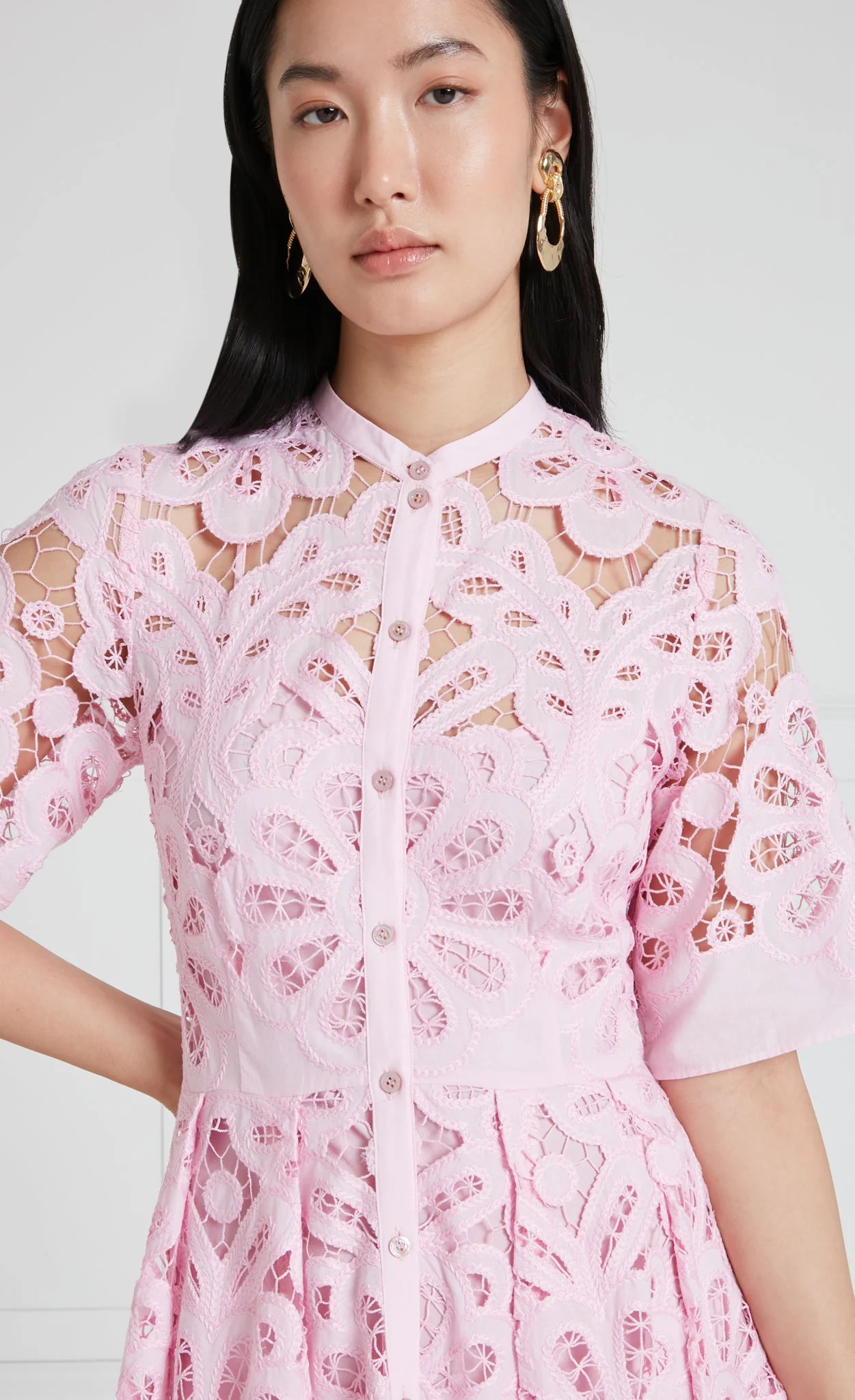 Guinevere Shirt Dress - Pink - Image 5