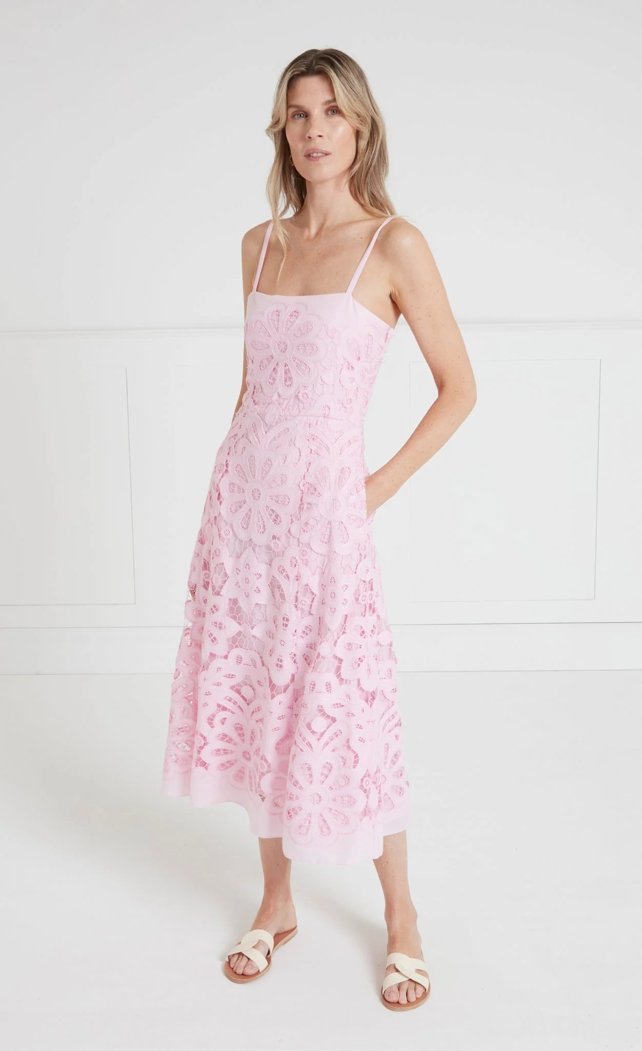 Guinevere Strappy Dress - Pink - Image 3