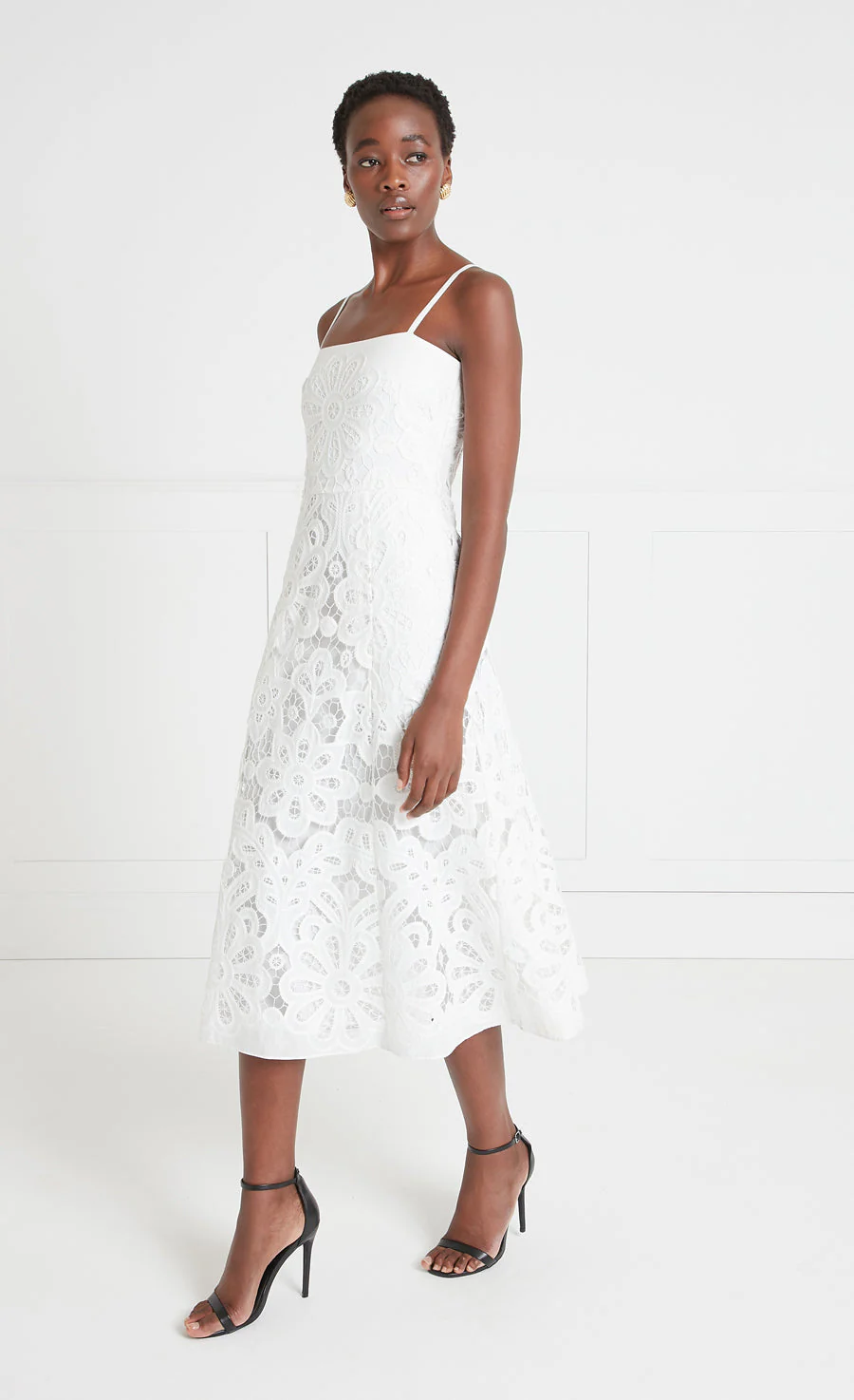 Guinevere Strappy Dress - White - Image 3
