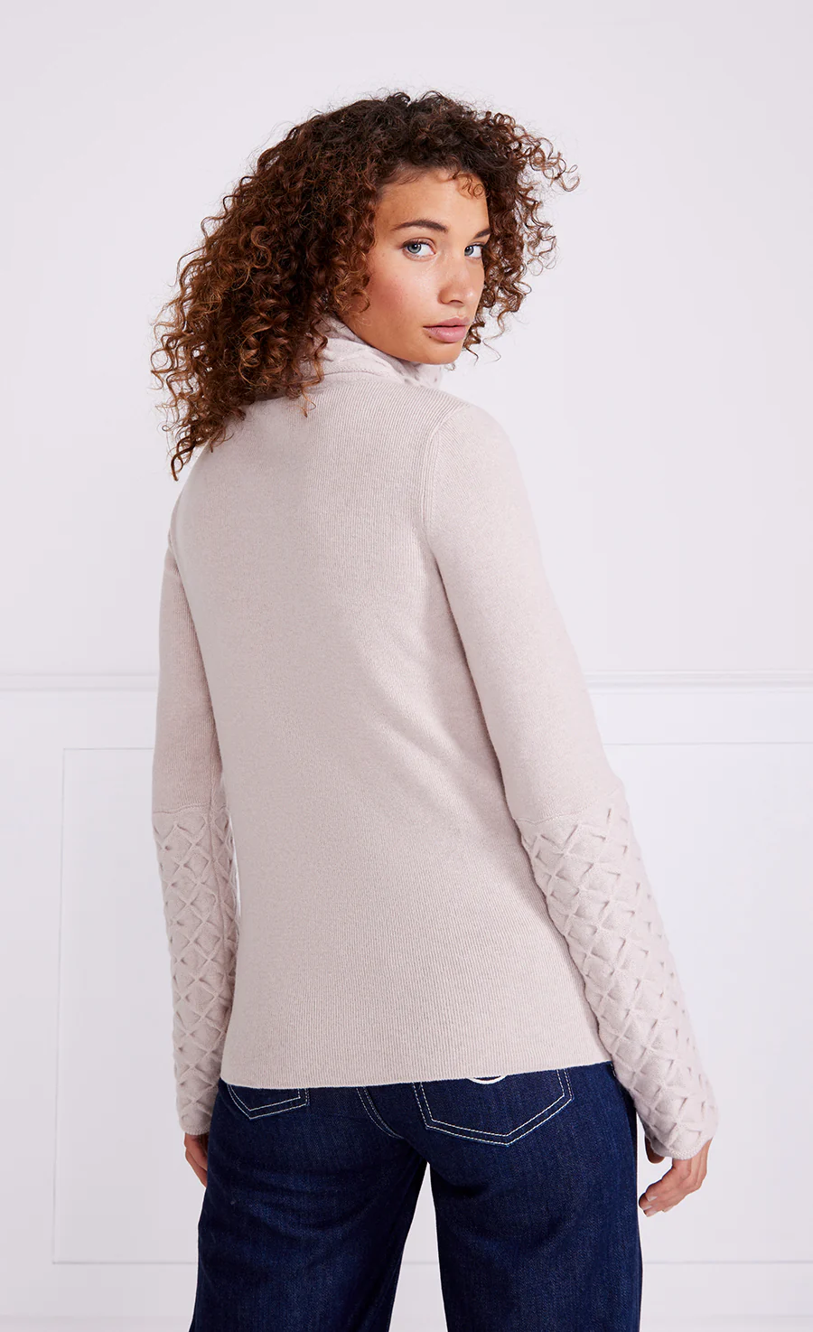 Honeycomb Knit Jumper - Buttermilk - Image 4