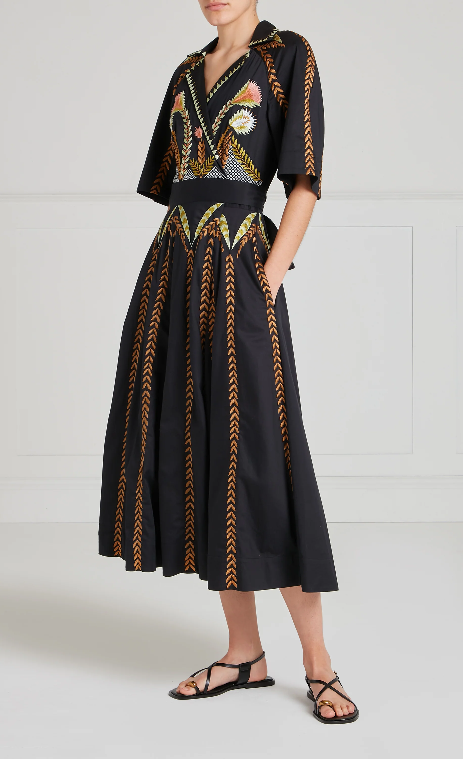 Juniper Wrap Dress - Black - Image 3