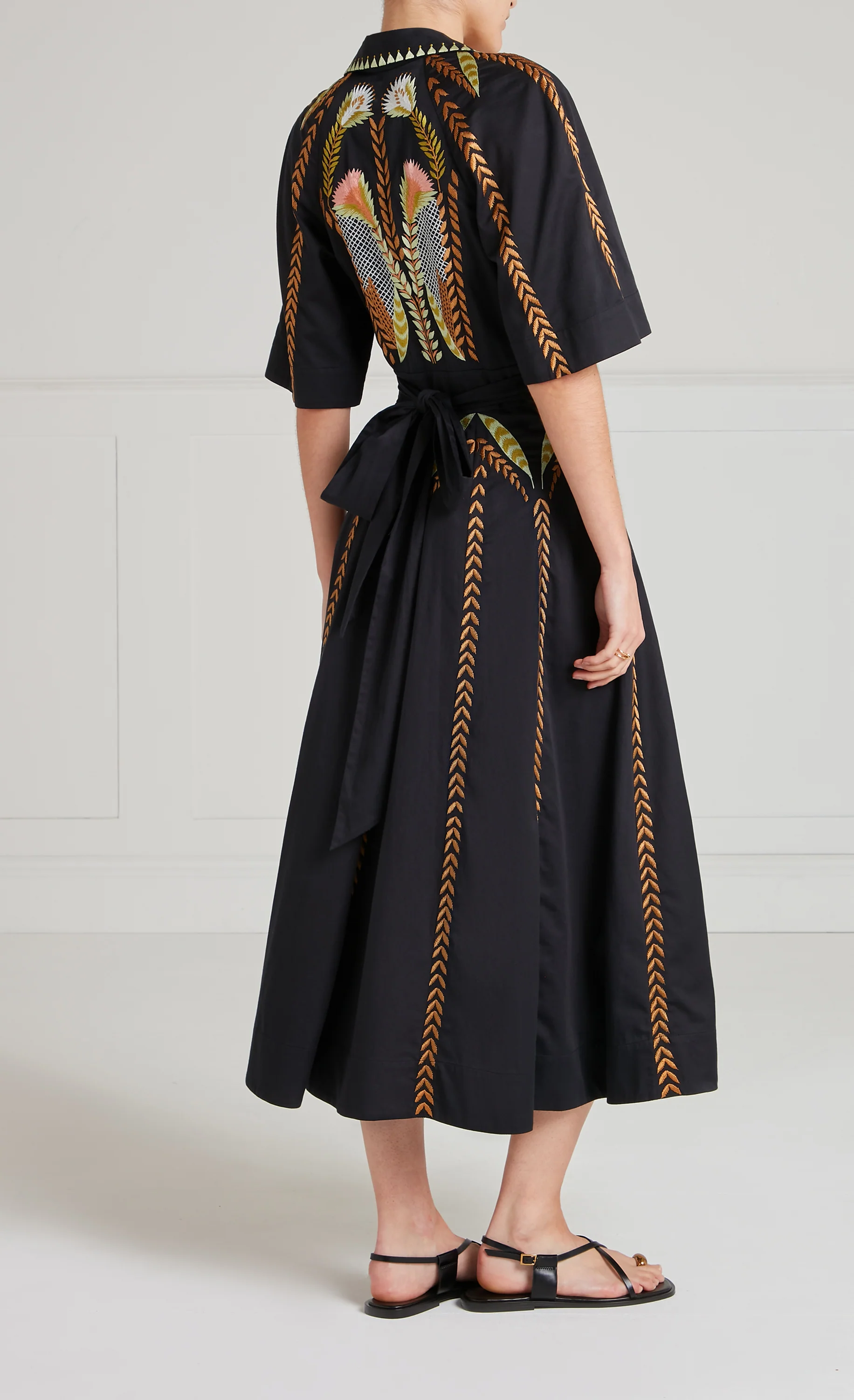 Juniper Wrap Dress - Black - Image 4