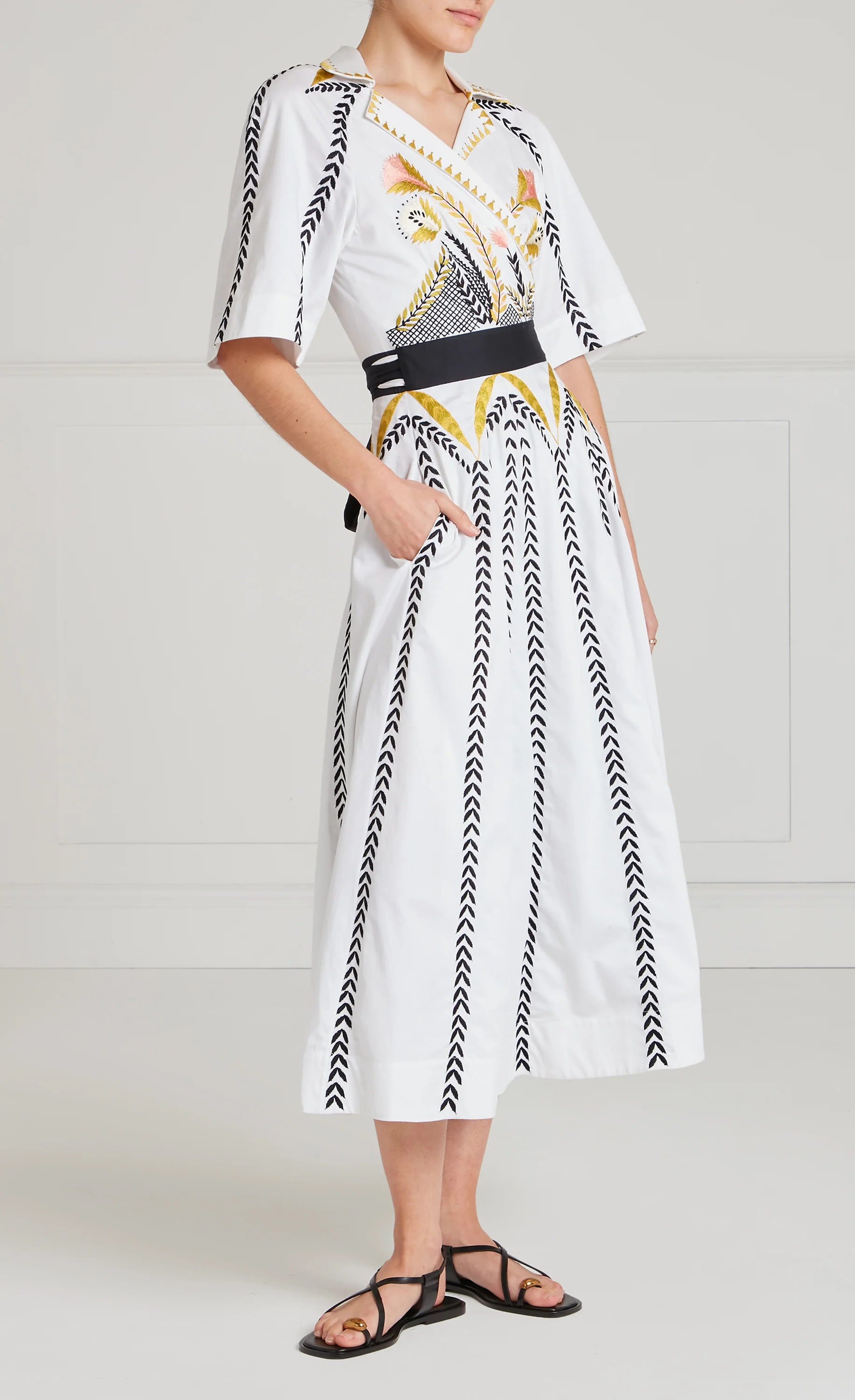 Juniper Wrap Dress - White - Image 3
