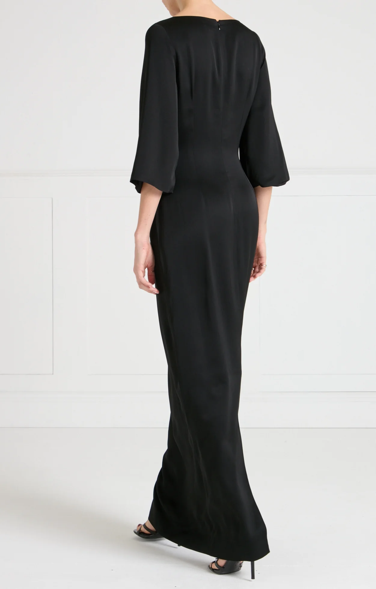 Lana Sleeved Gown - Black - Image 5