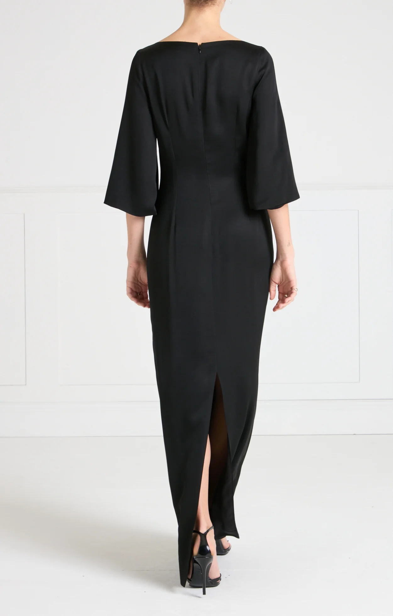 Lana Sleeved Gown - Black - Image 6