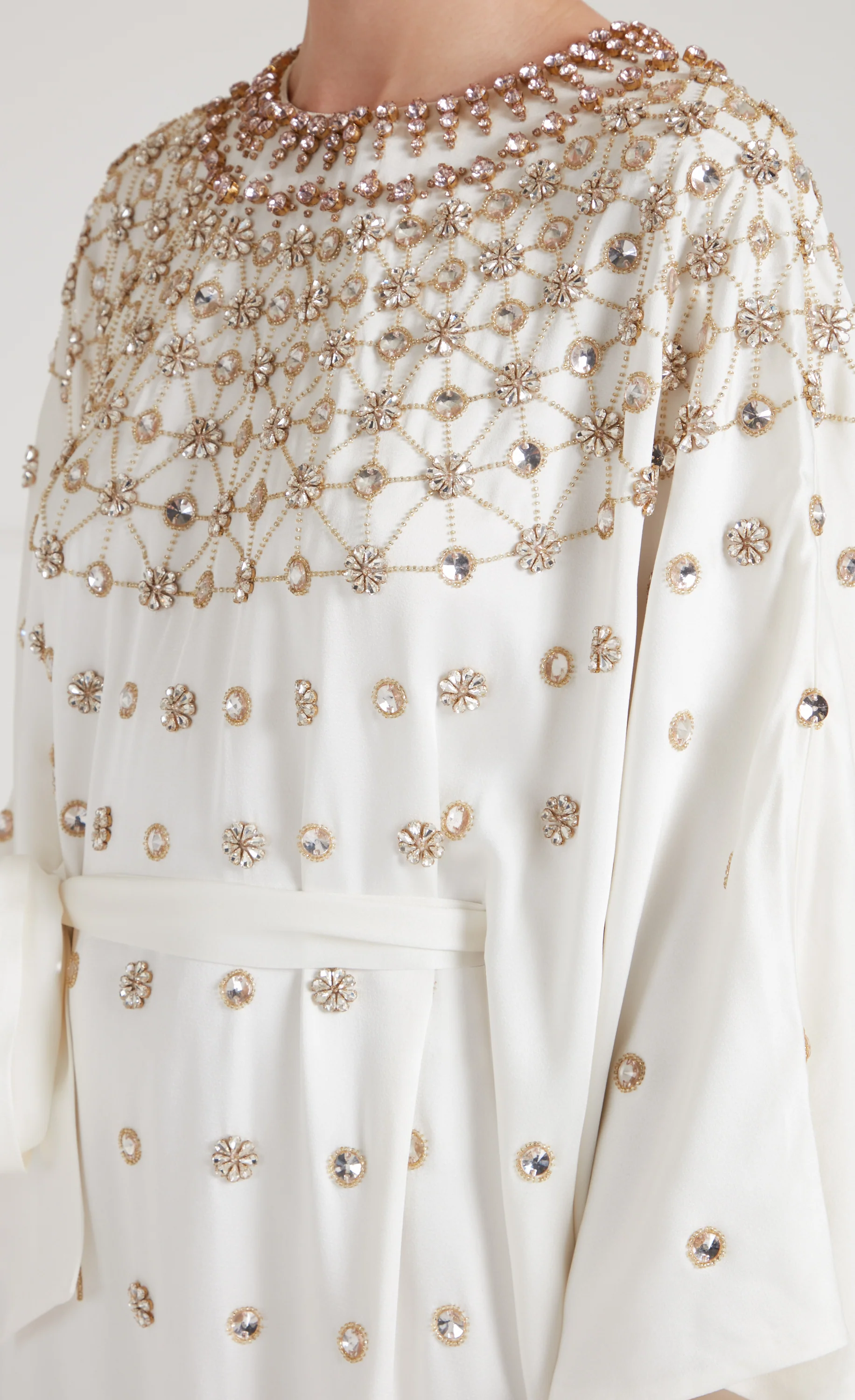 Layla Gown - White & Gold - Image 6