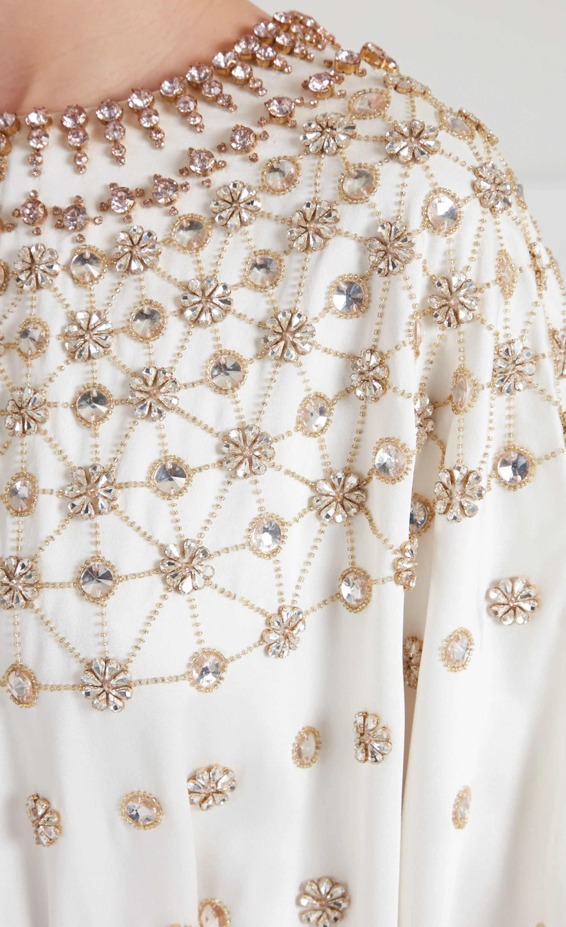 Layla Gown - White & Gold - Image 7