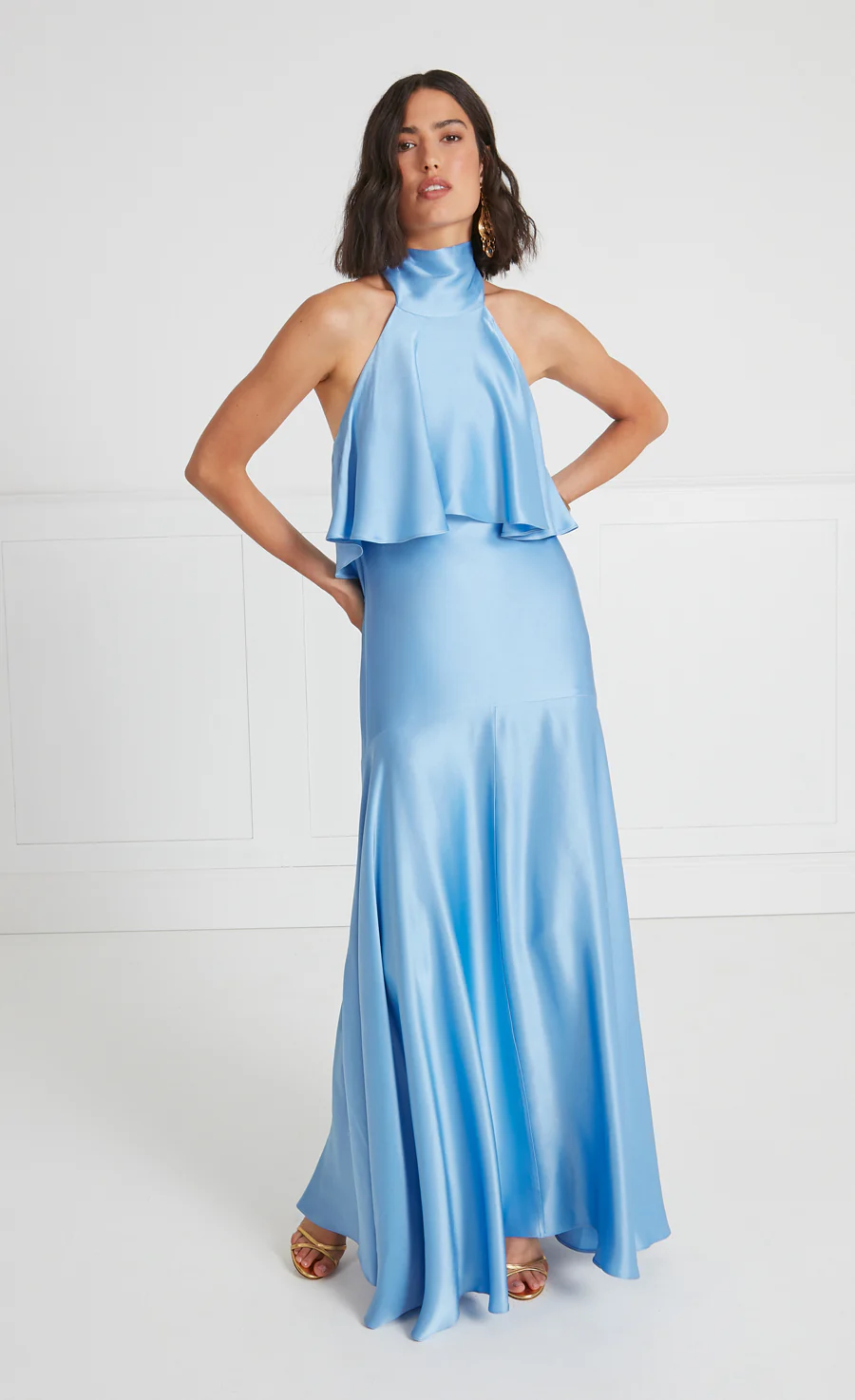 Lee Halterneck Dress - Cornflower - Image 2