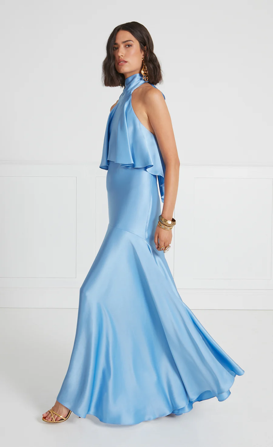 Lee Halterneck Dress - Cornflower - Image 3