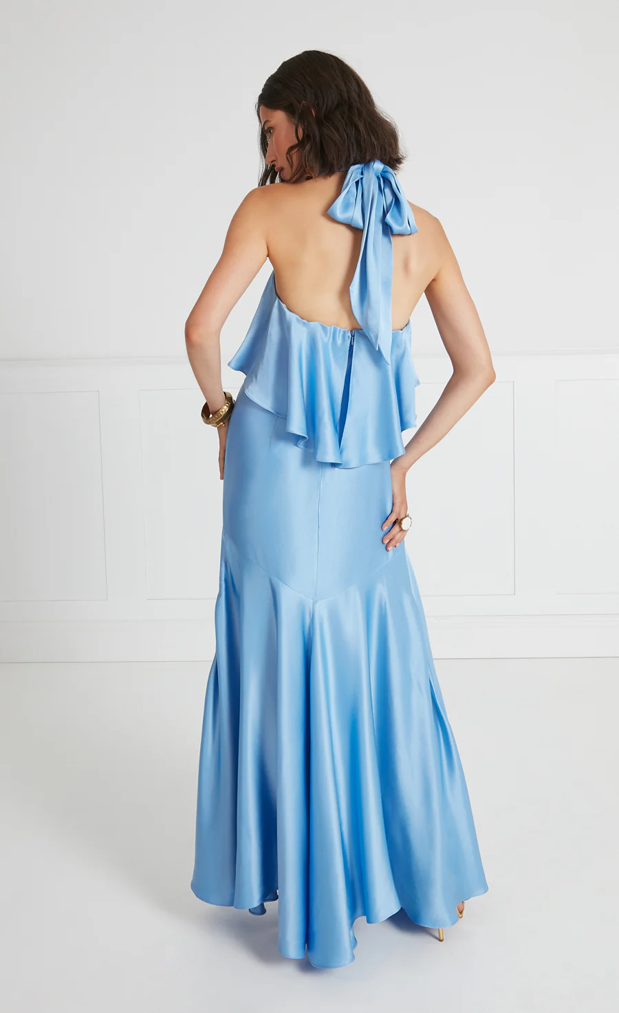 Lee Halterneck Dress - Cornflower - Image 4