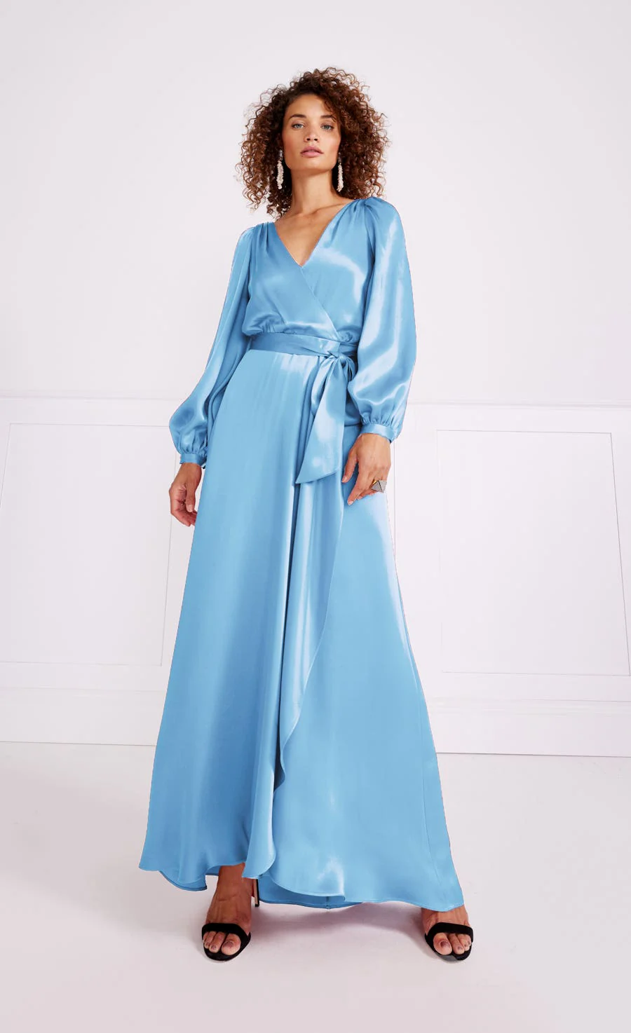 Lee Wrap Dress - Cornflower - Image 2
