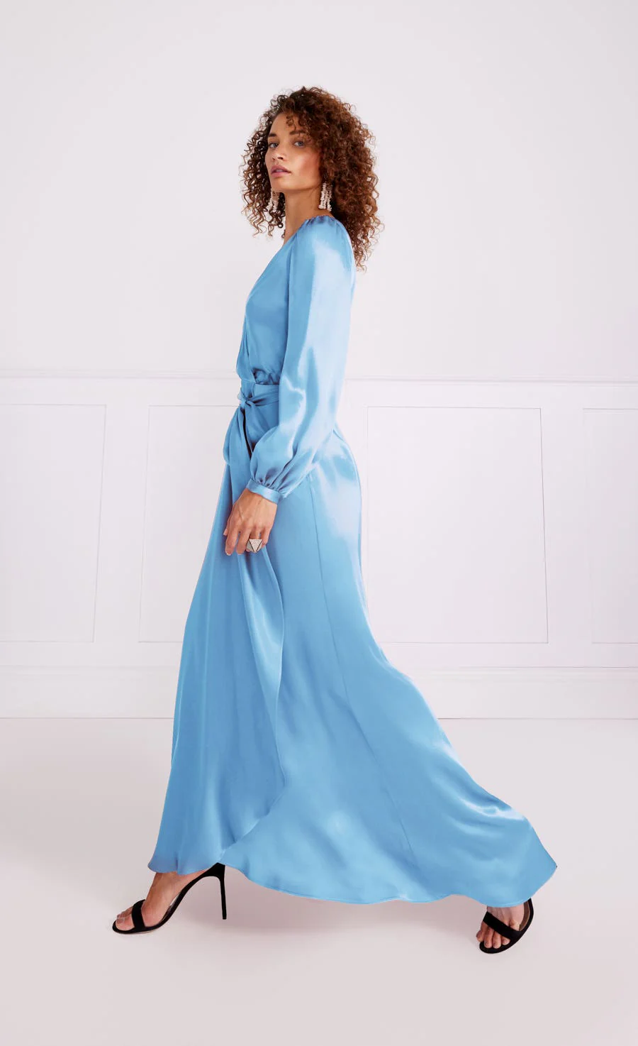 Lee Wrap Dress - Cornflower - Image 3
