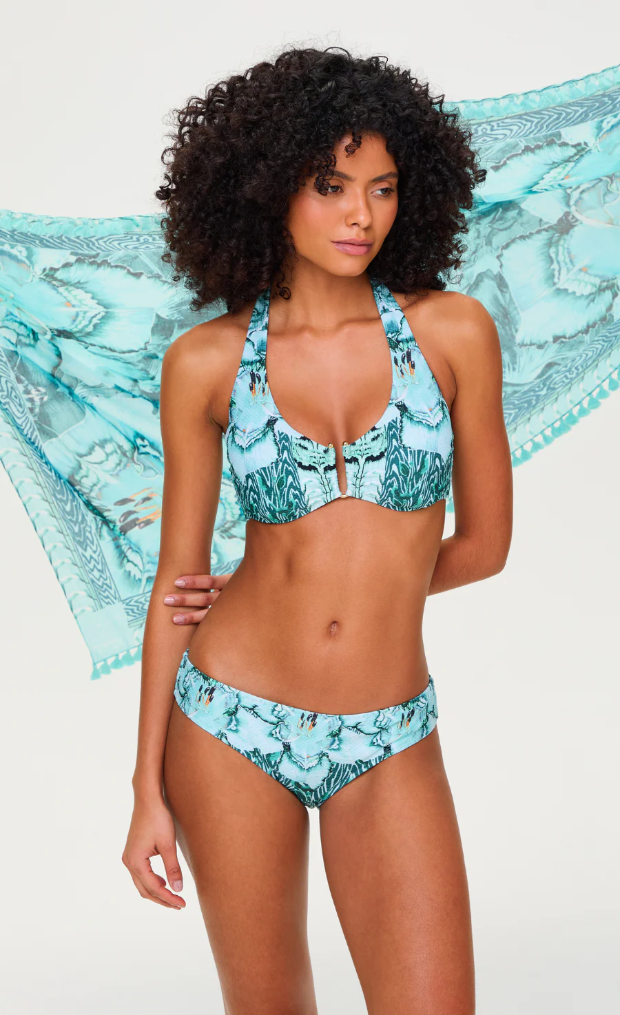 Liana U-Bar Bikini Top - Blue Mix - Image 3
