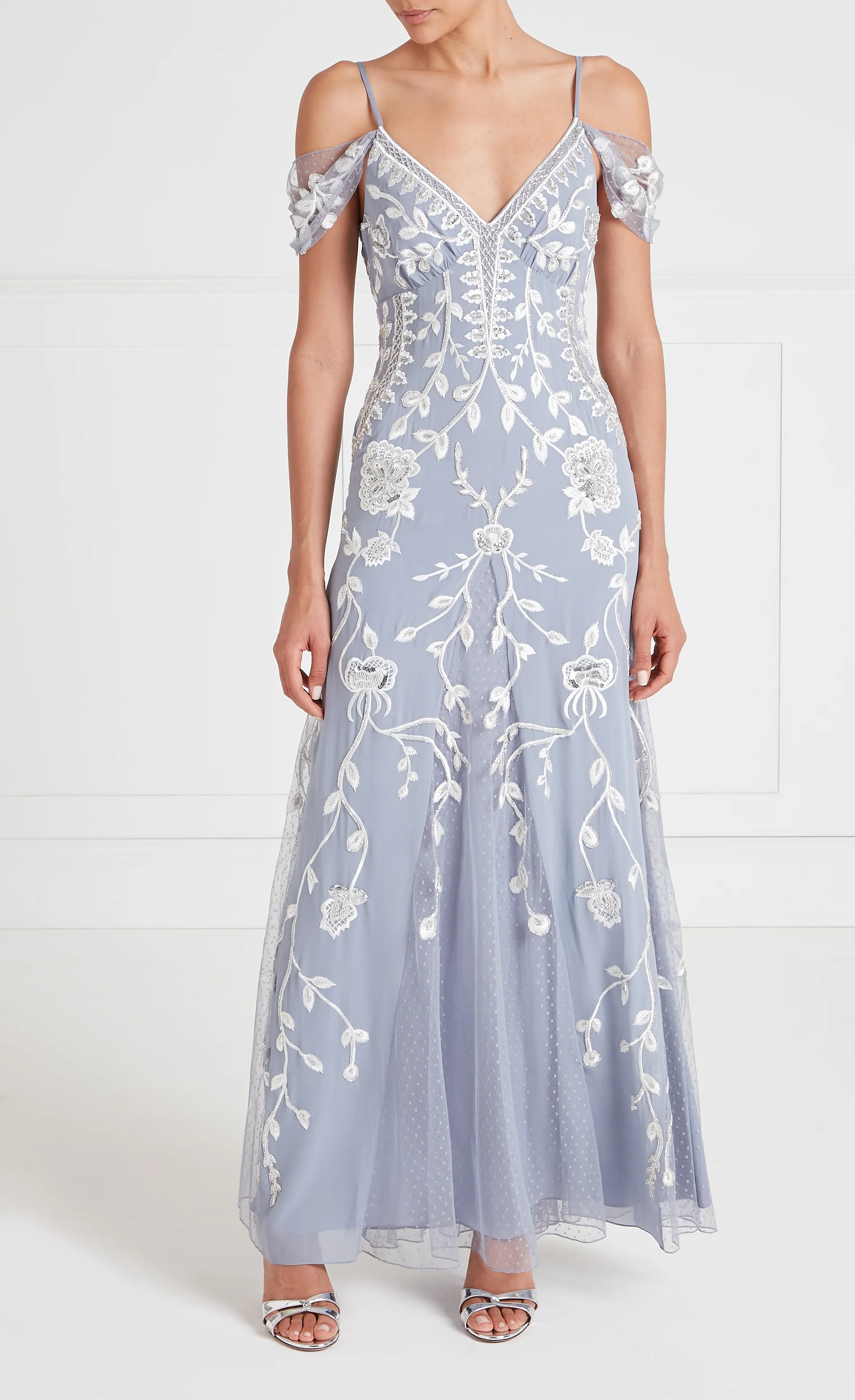 Lilly Strappy Gown - Silver - Image 2