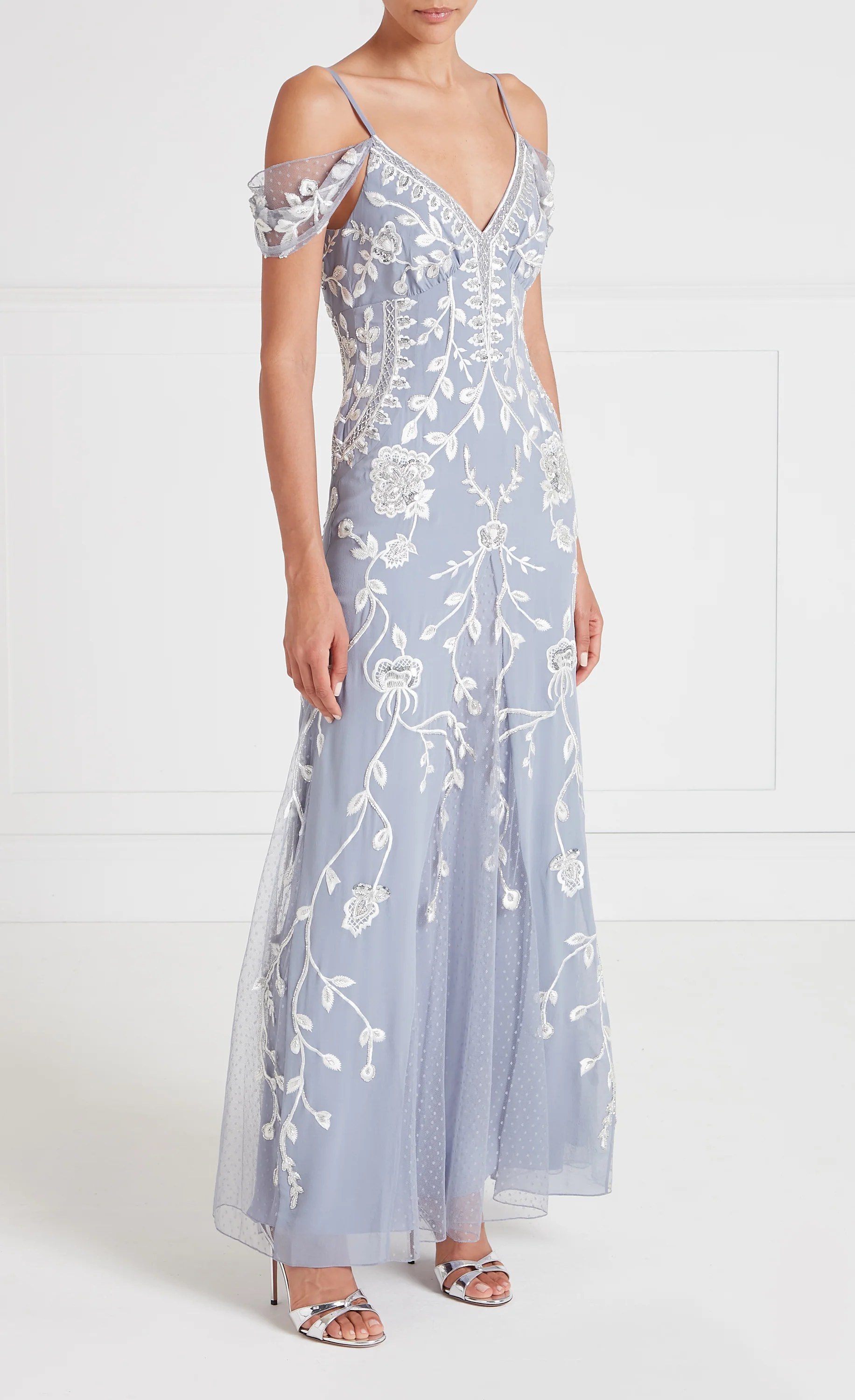 Lilly Strappy Gown - Silver - Image 3