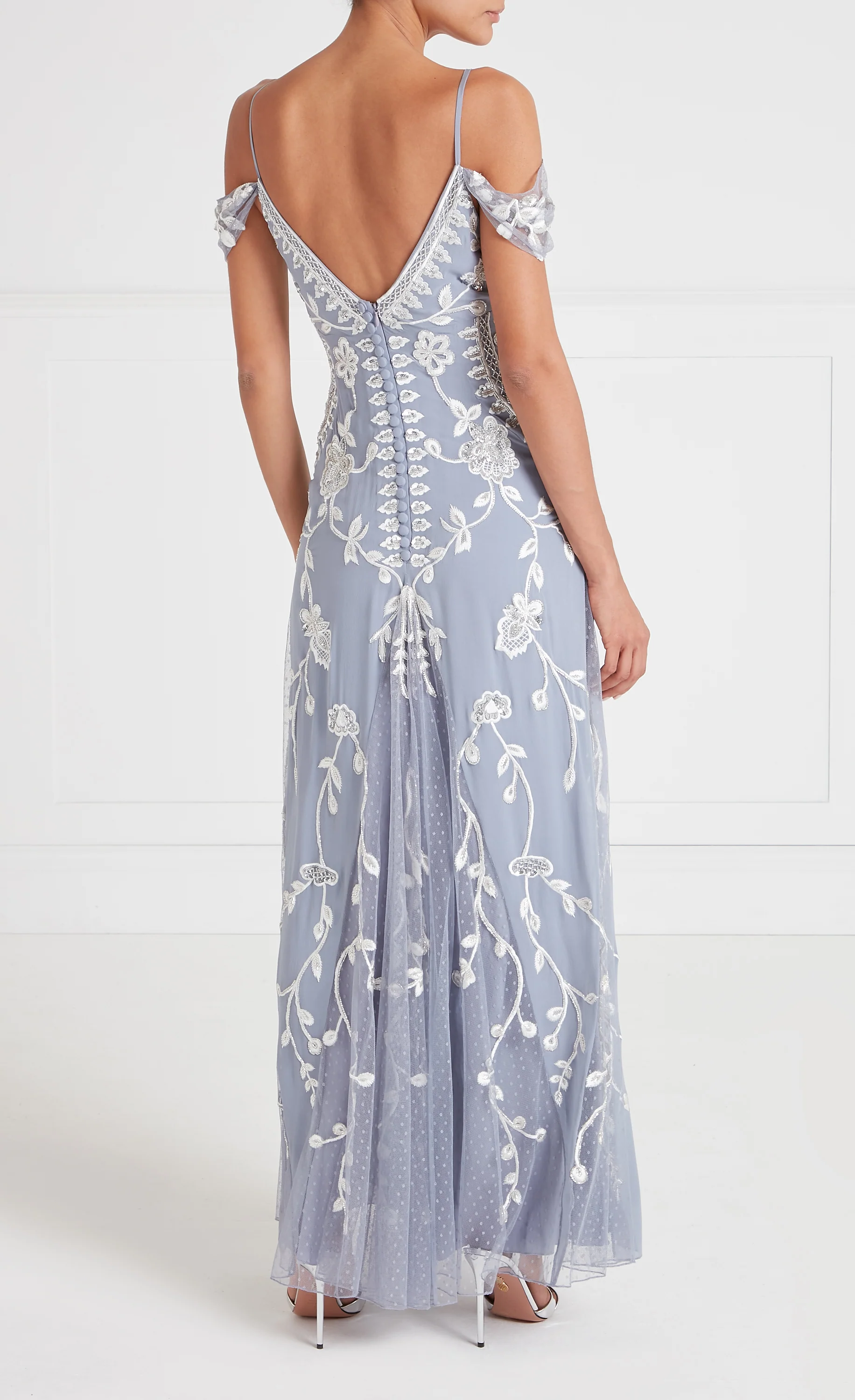 Lilly Strappy Gown - Silver - Image 4