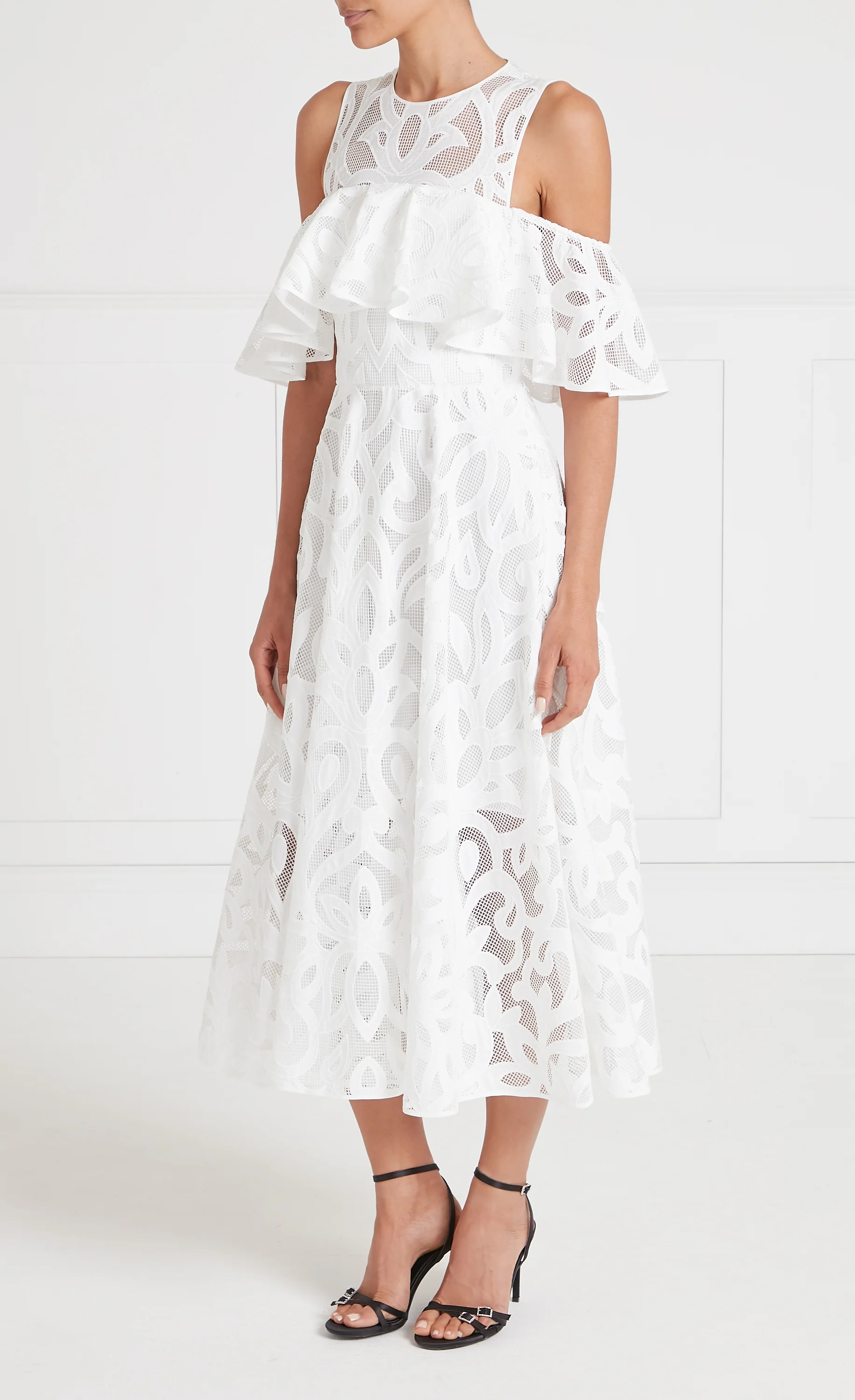 Louis Off-Shoulder Dress - White - Image 3