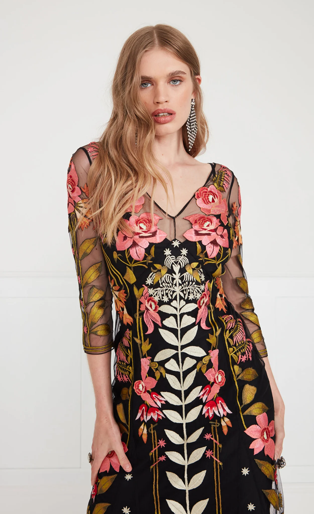 Lucille V-Neck Dress - Black - Image 5