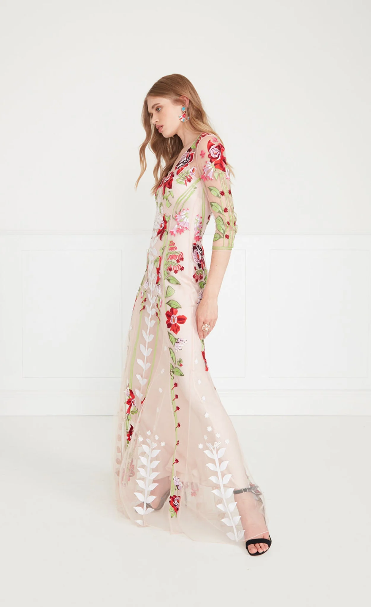 Lucille V-Neck Dress - Cameo Pink - Image 3
