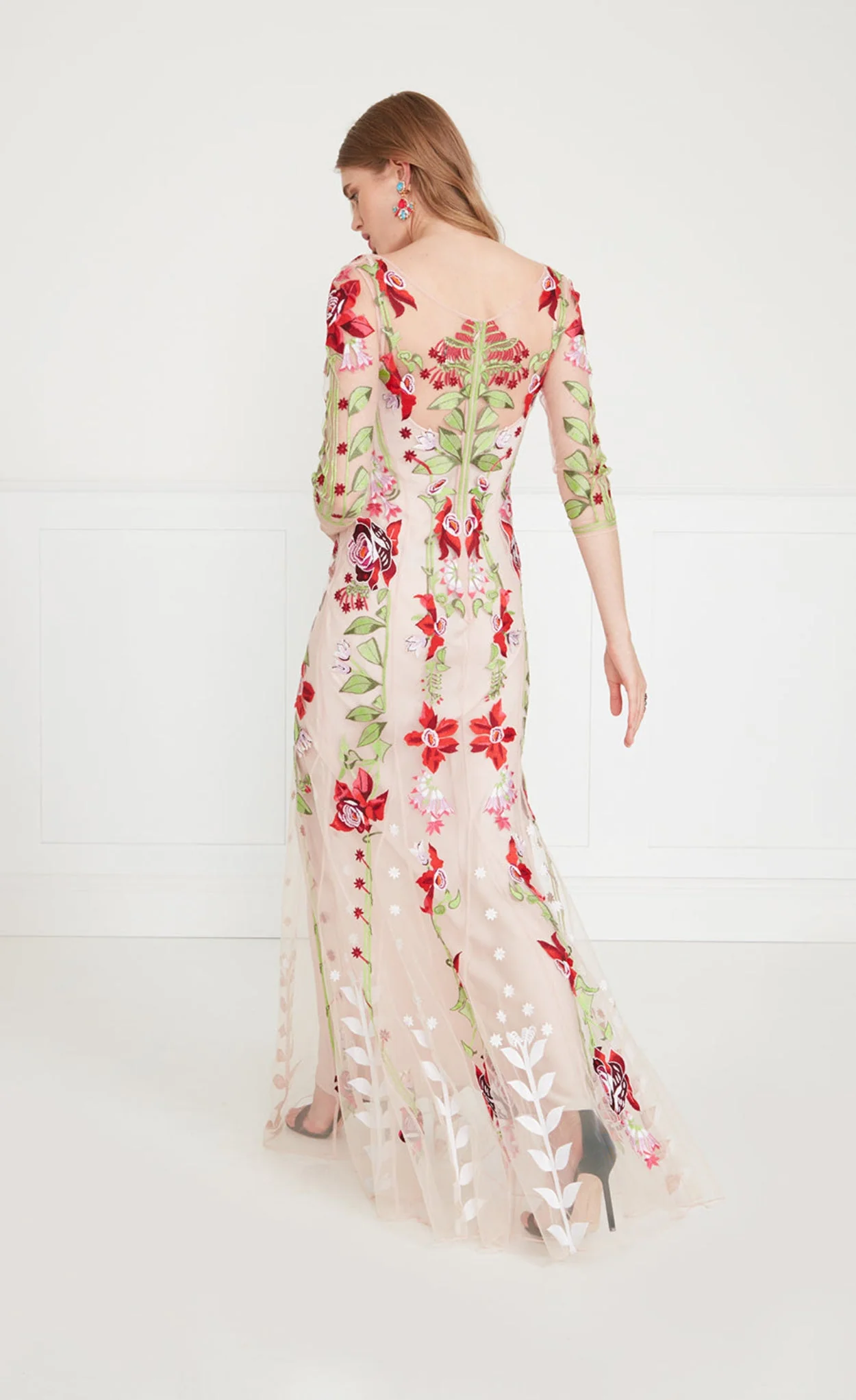 Lucille V-Neck Dress - Cameo Pink - Image 4