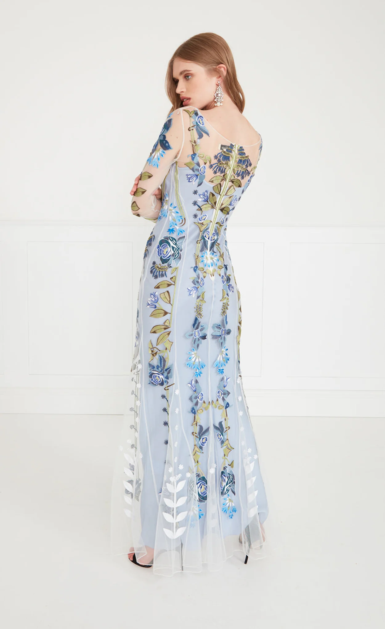 Lucille V-Neck Dress - Frost Blue - Image 3