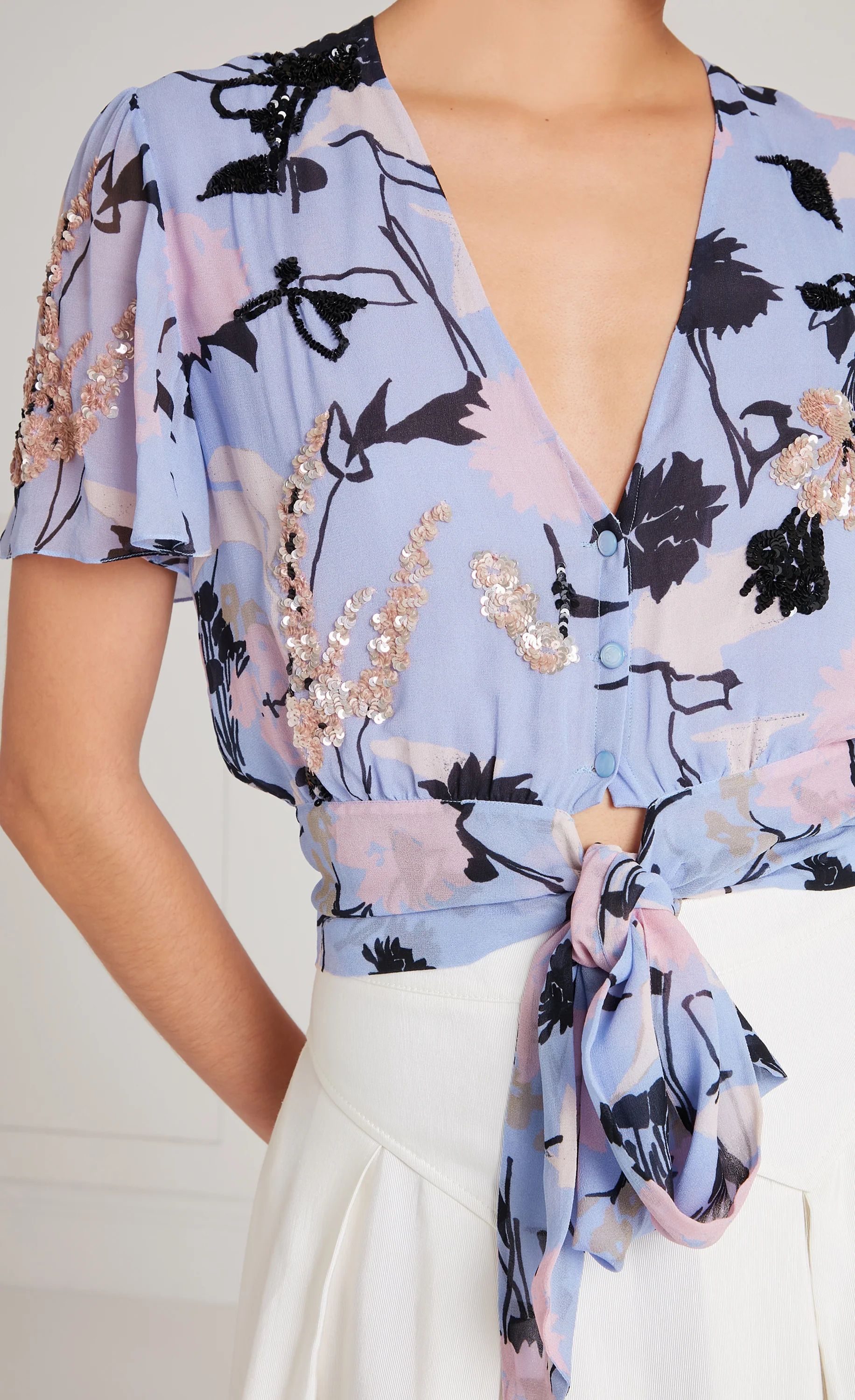 Maisie Blouse - Lavender Blue - Image 5