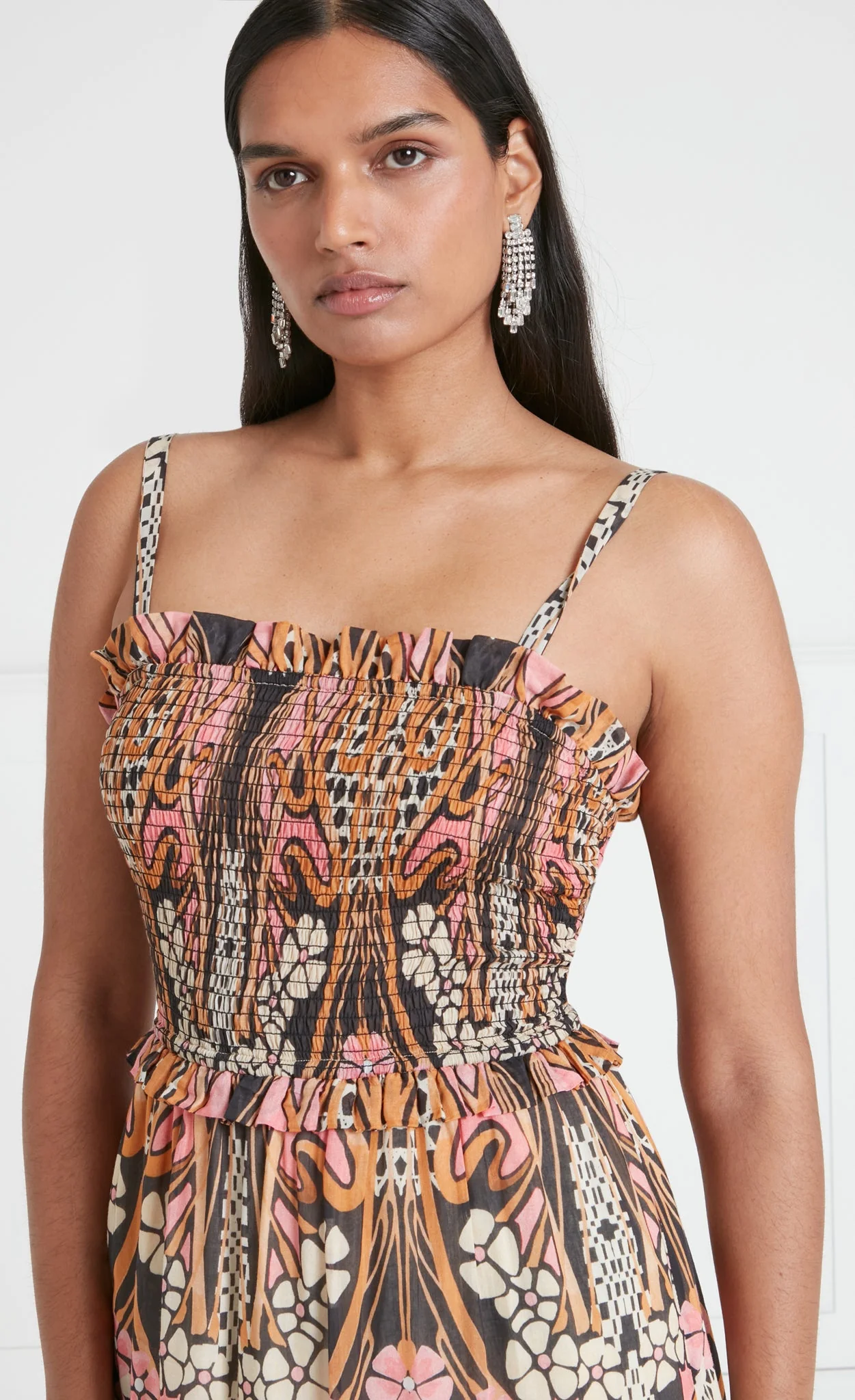 Monikh Strappy Dress - Pink & Sand Mix - Image 5