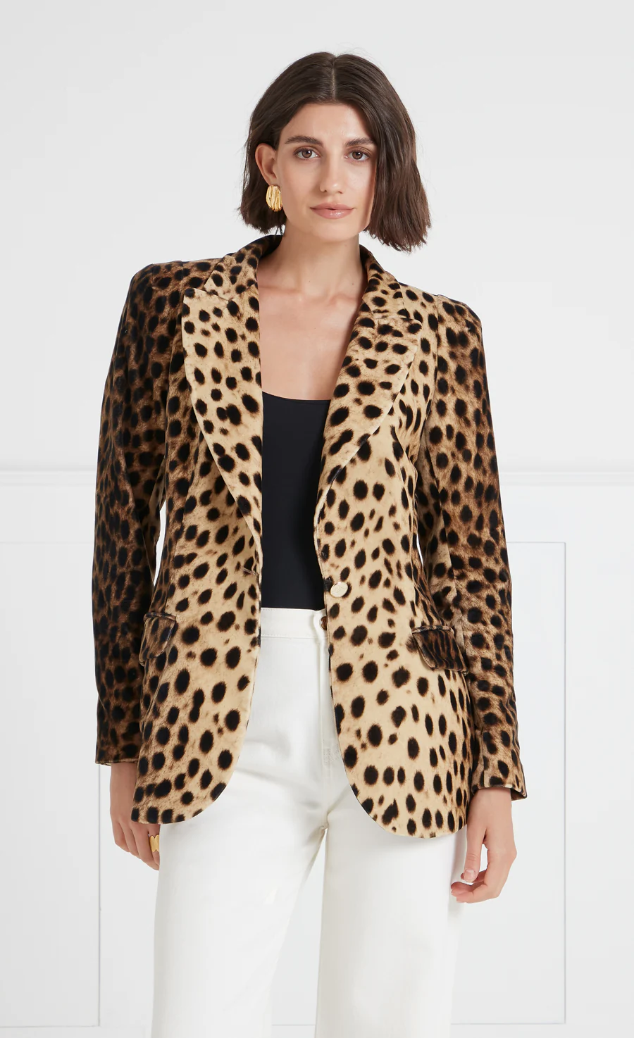 Nemera Velvet Jacket - Leopard Print - Image 3