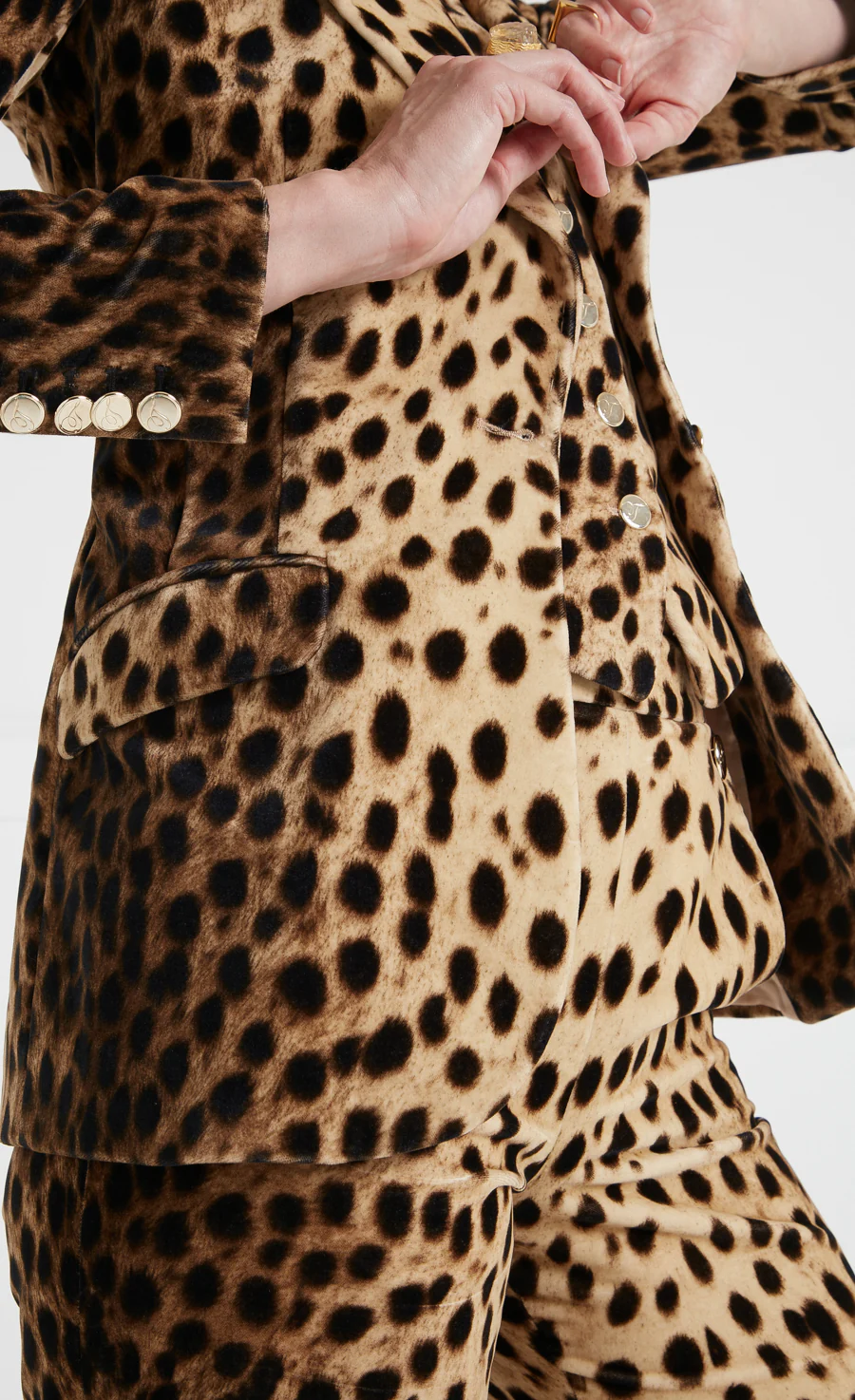 Nemera Velvet Jacket - Leopard Print - Image 5