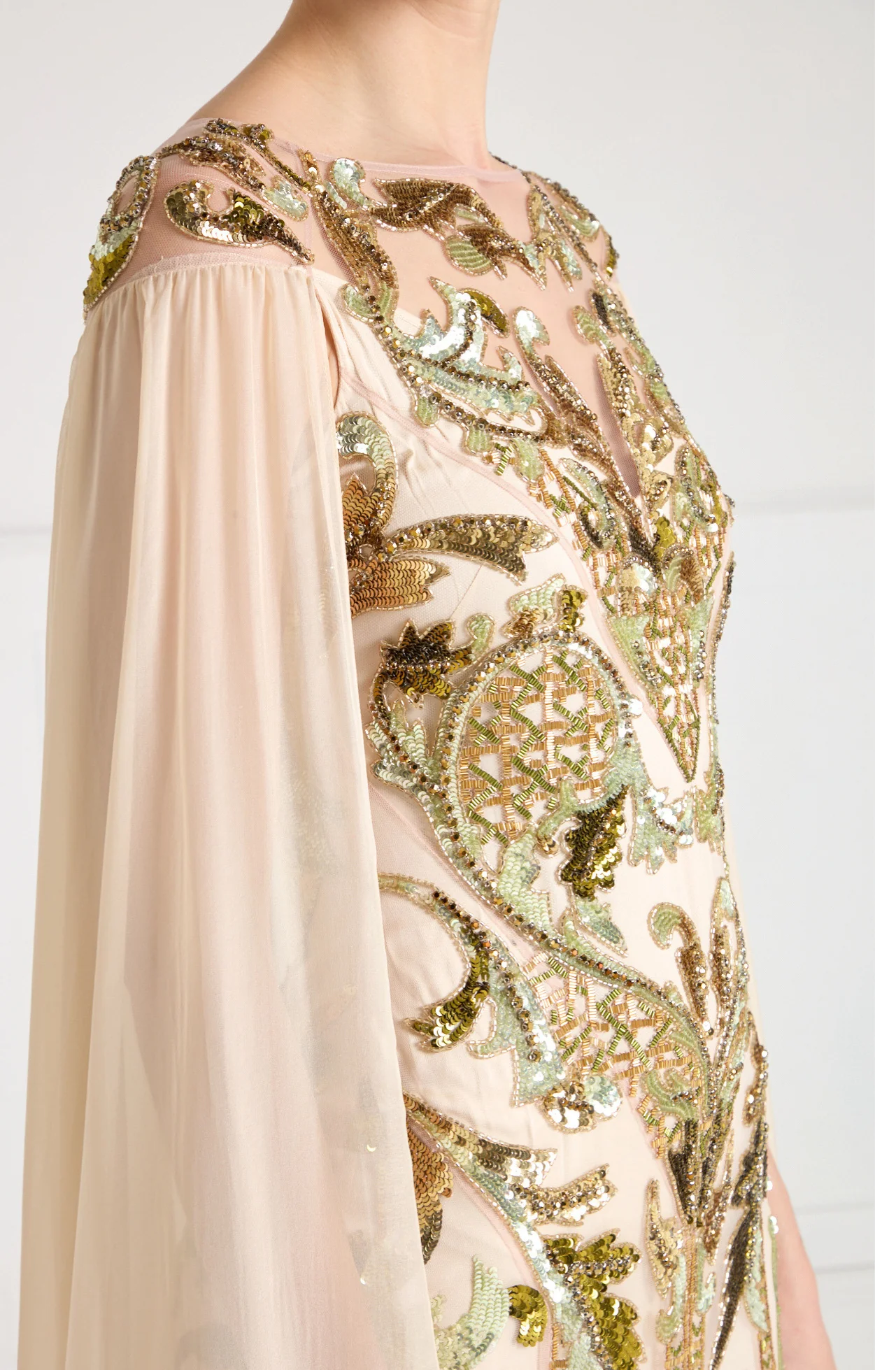 Novella Cape Gown - Gold - Image 10