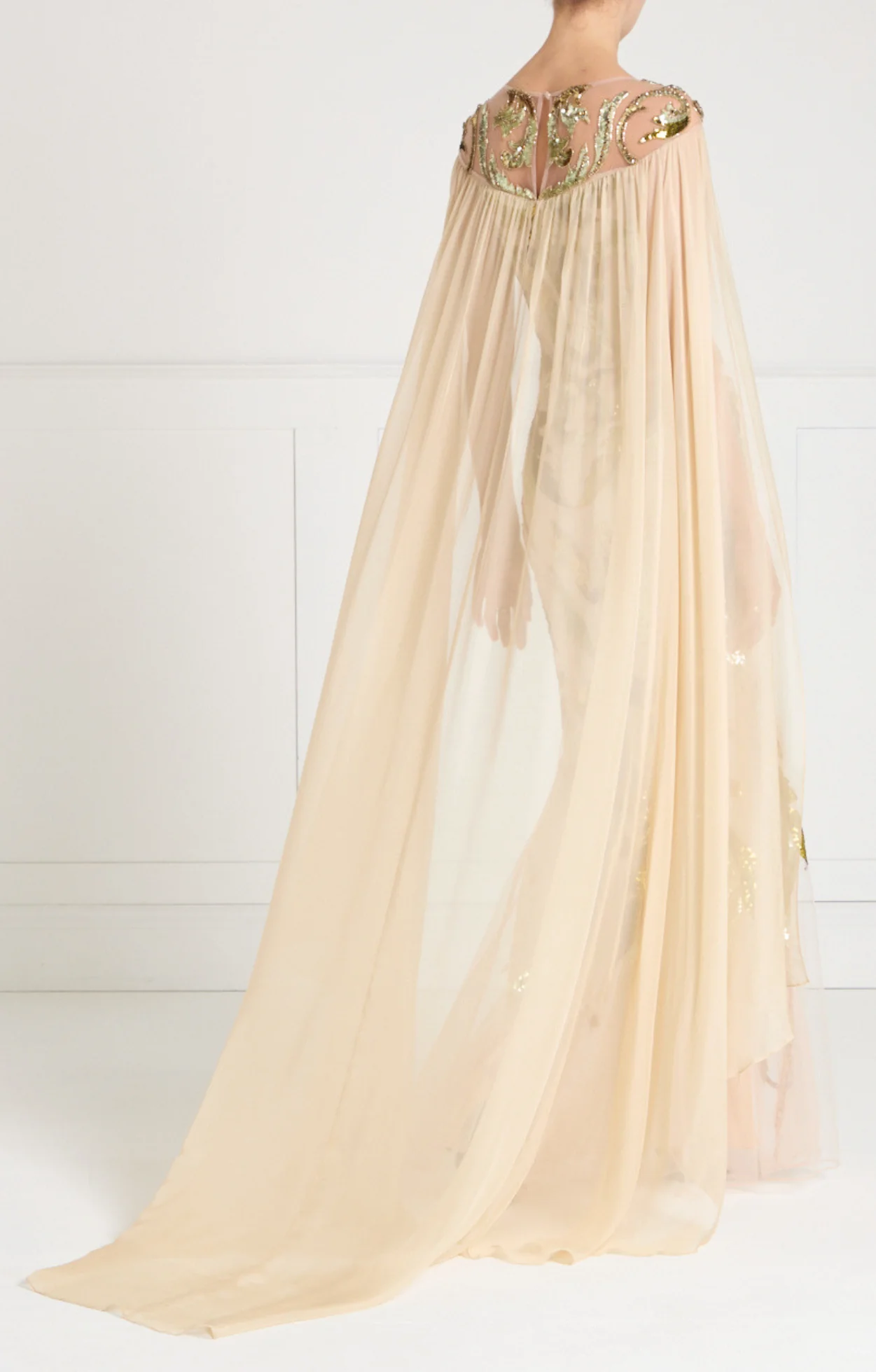 Novella Cape Gown - Gold - Image 7