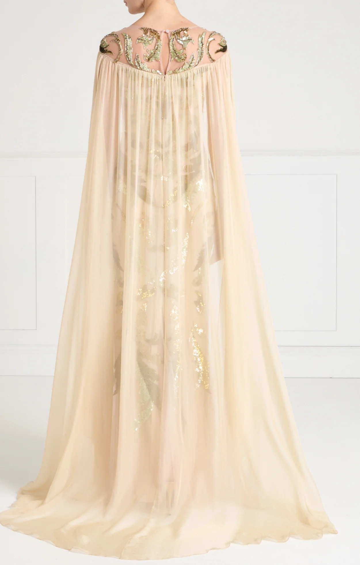 Novella Cape Gown - Gold - Image 8