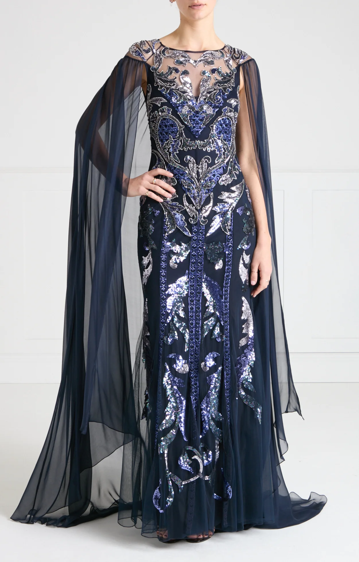 Novella Cape Gown - Midnight - Image 2